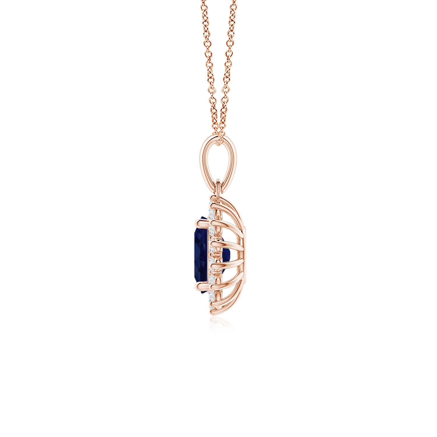 A - Blue Sapphire / 1.05 CT / 14 KT Rose Gold