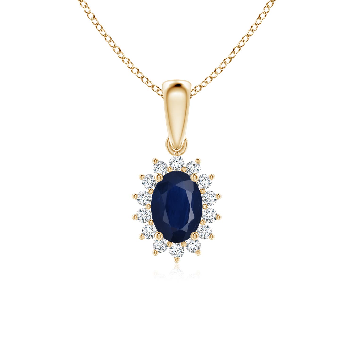 A - Blue Sapphire / 1.05 CT / 14 KT Yellow Gold