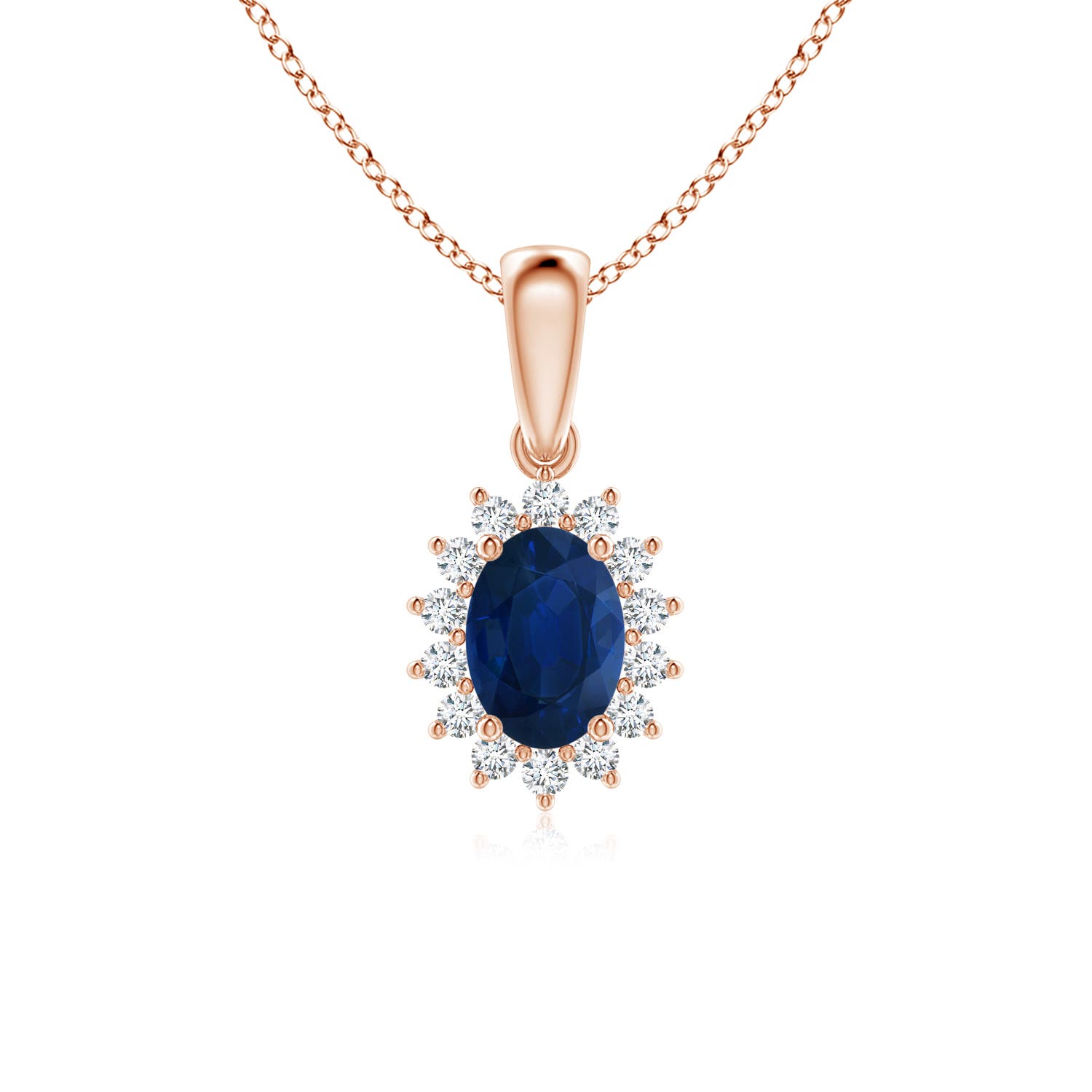 AA - Blue Sapphire / 1.05 CT / 14 KT Rose Gold