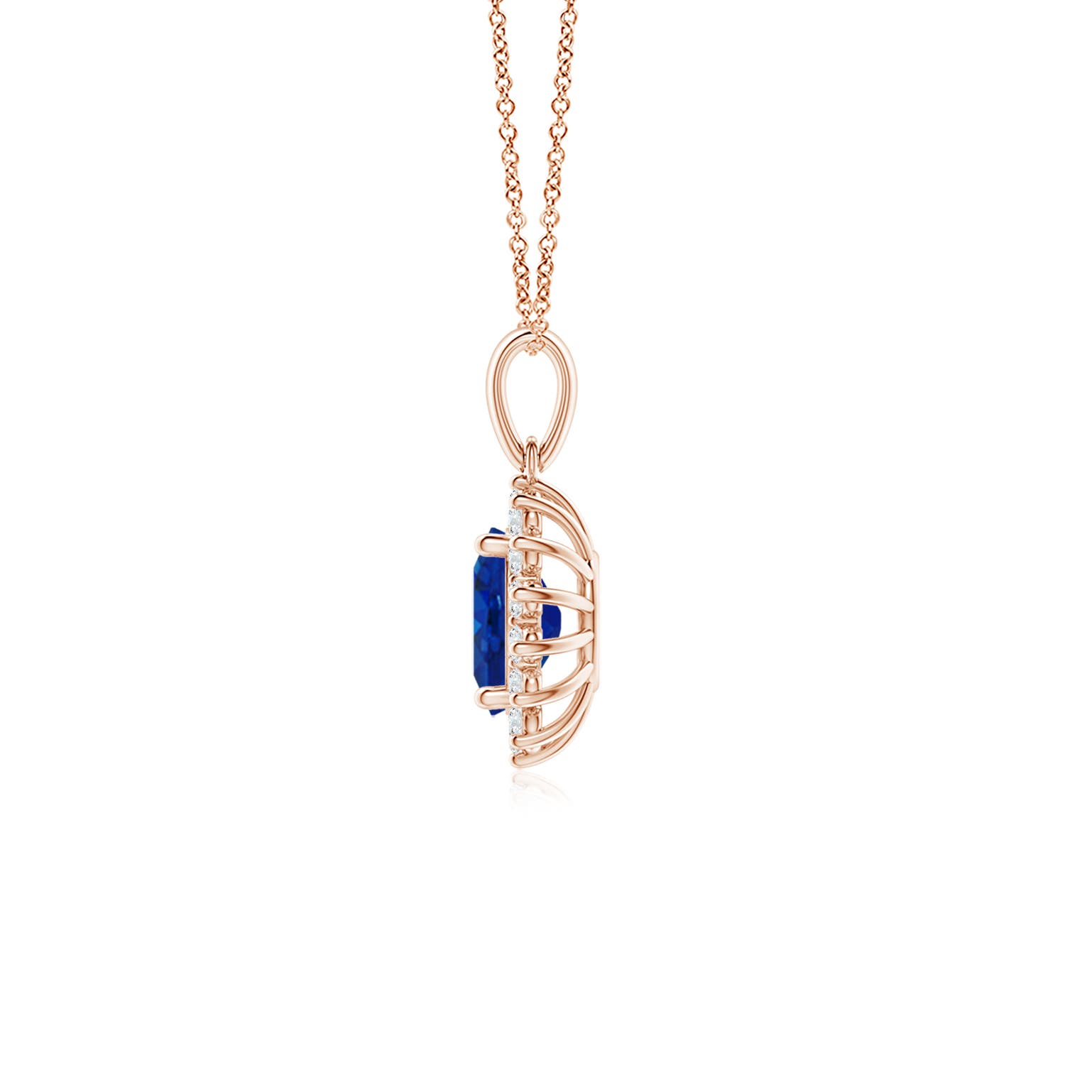 AAA - Blue Sapphire / 1.05 CT / 14 KT Rose Gold