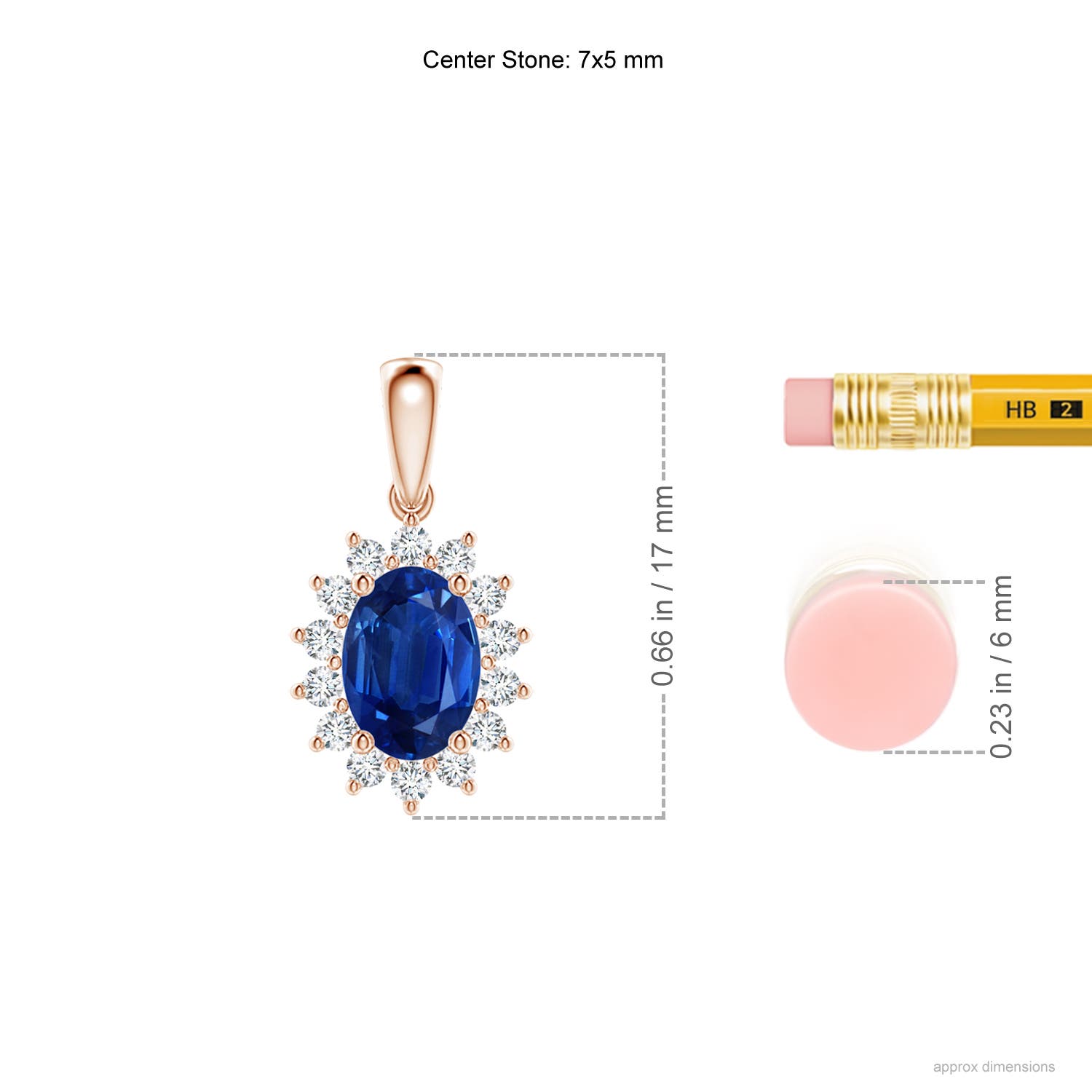 AAA - Blue Sapphire / 1.05 CT / 14 KT Rose Gold