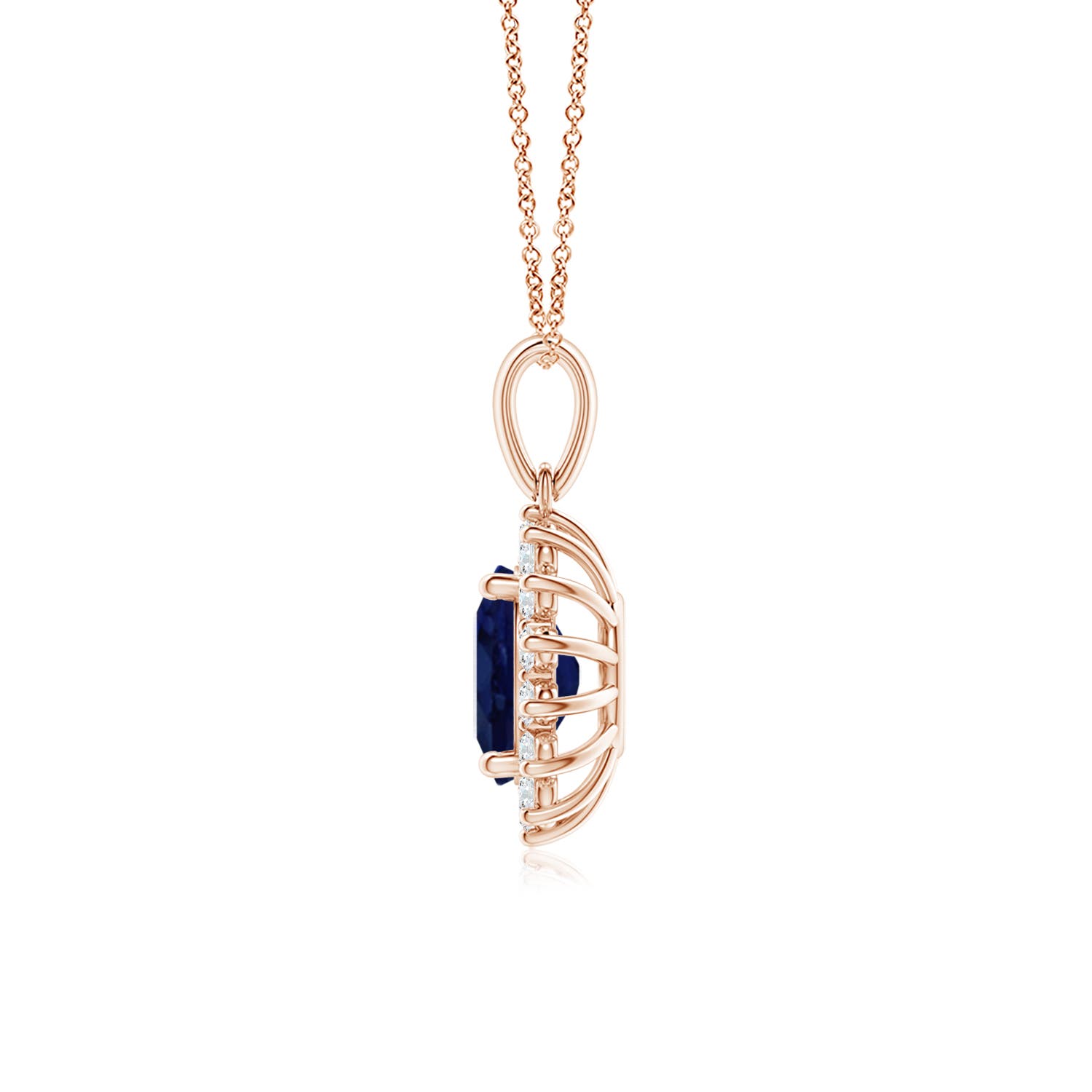 A - Blue Sapphire / 1.84 CT / 14 KT Rose Gold