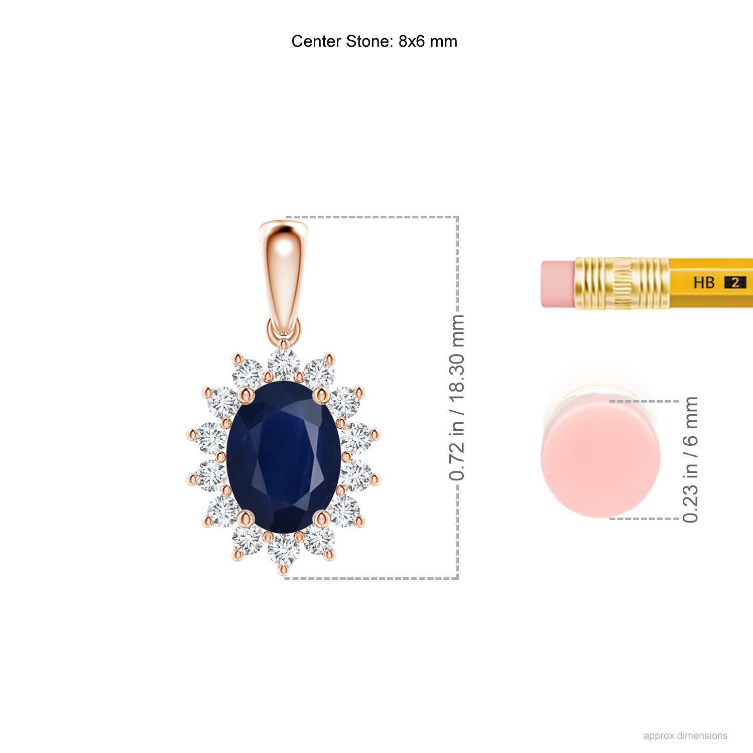 A - Blue Sapphire / 1.84 CT / 14 KT Rose Gold