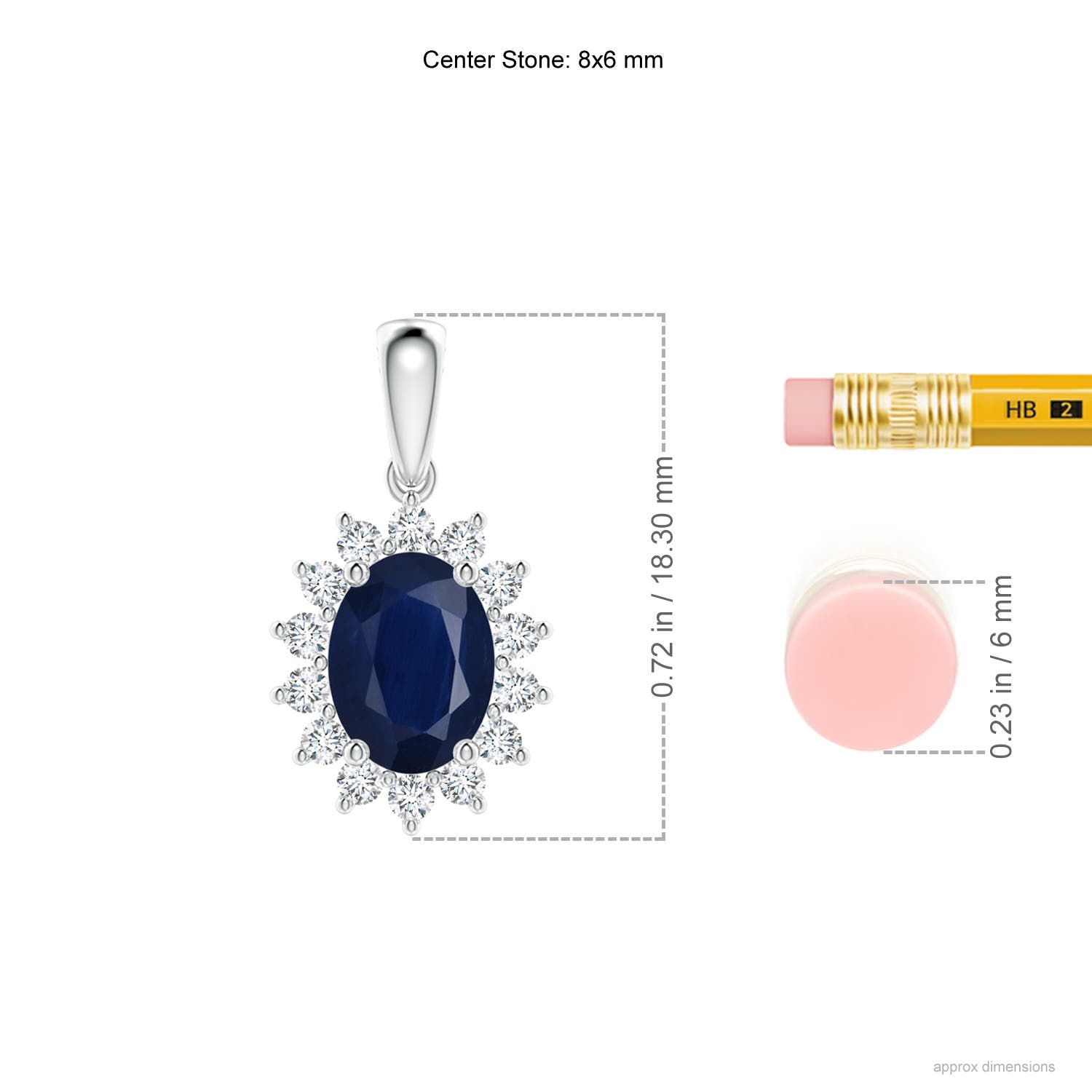 A - Blue Sapphire / 1.84 CT / 14 KT White Gold