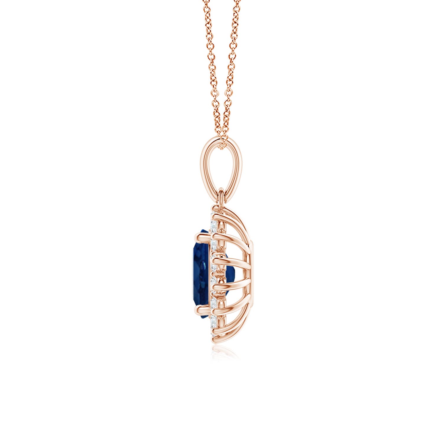 AA - Blue Sapphire / 1.84 CT / 14 KT Rose Gold