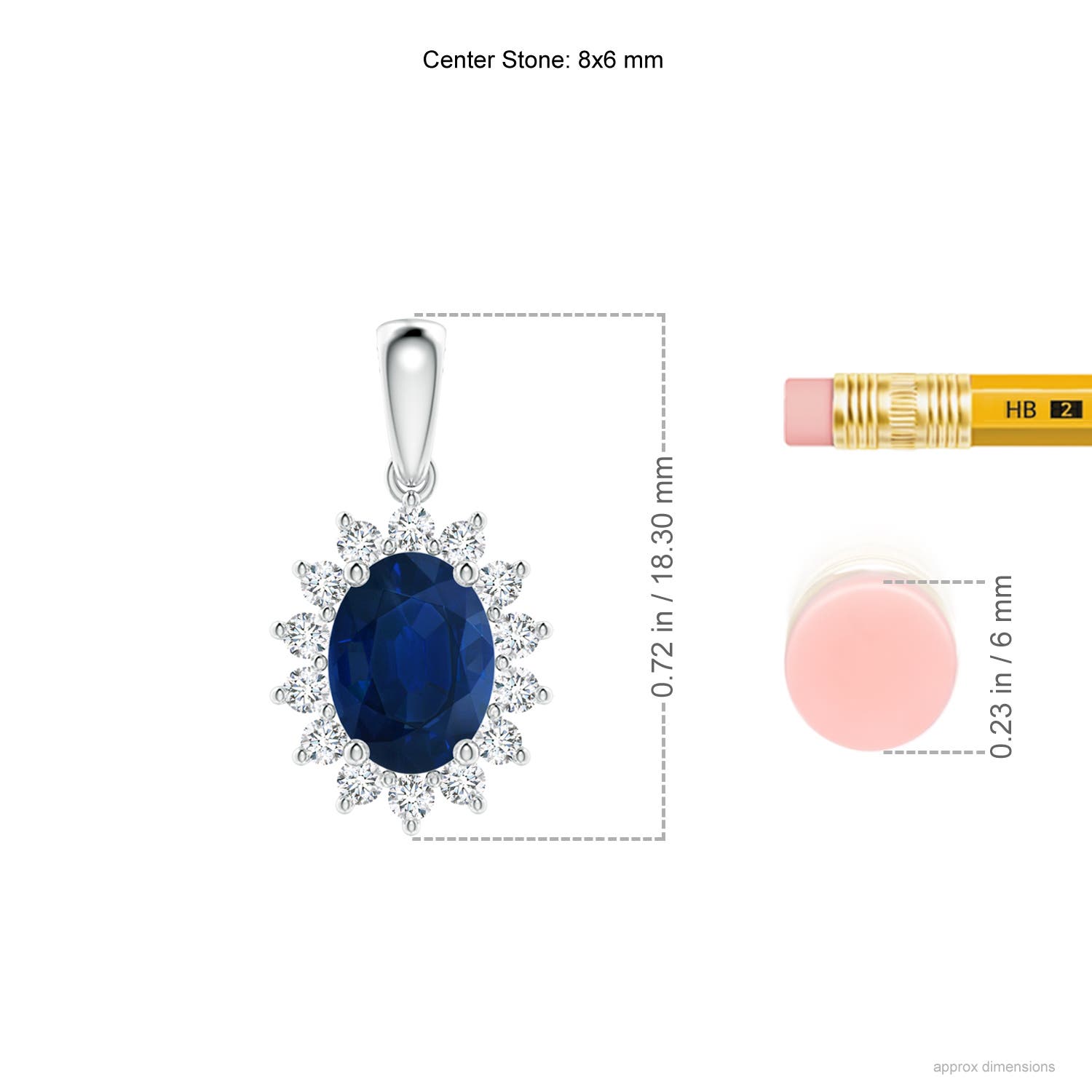 AA - Blue Sapphire / 1.84 CT / 14 KT White Gold