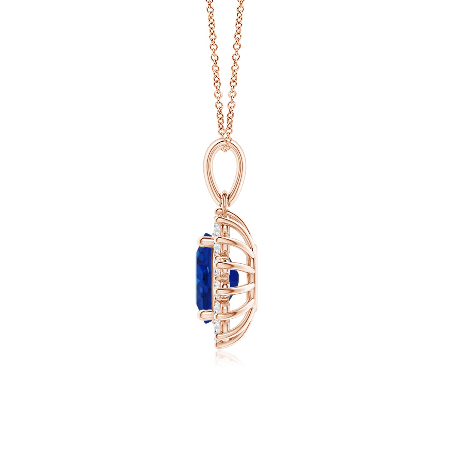 AAA - Blue Sapphire / 1.84 CT / 14 KT Rose Gold