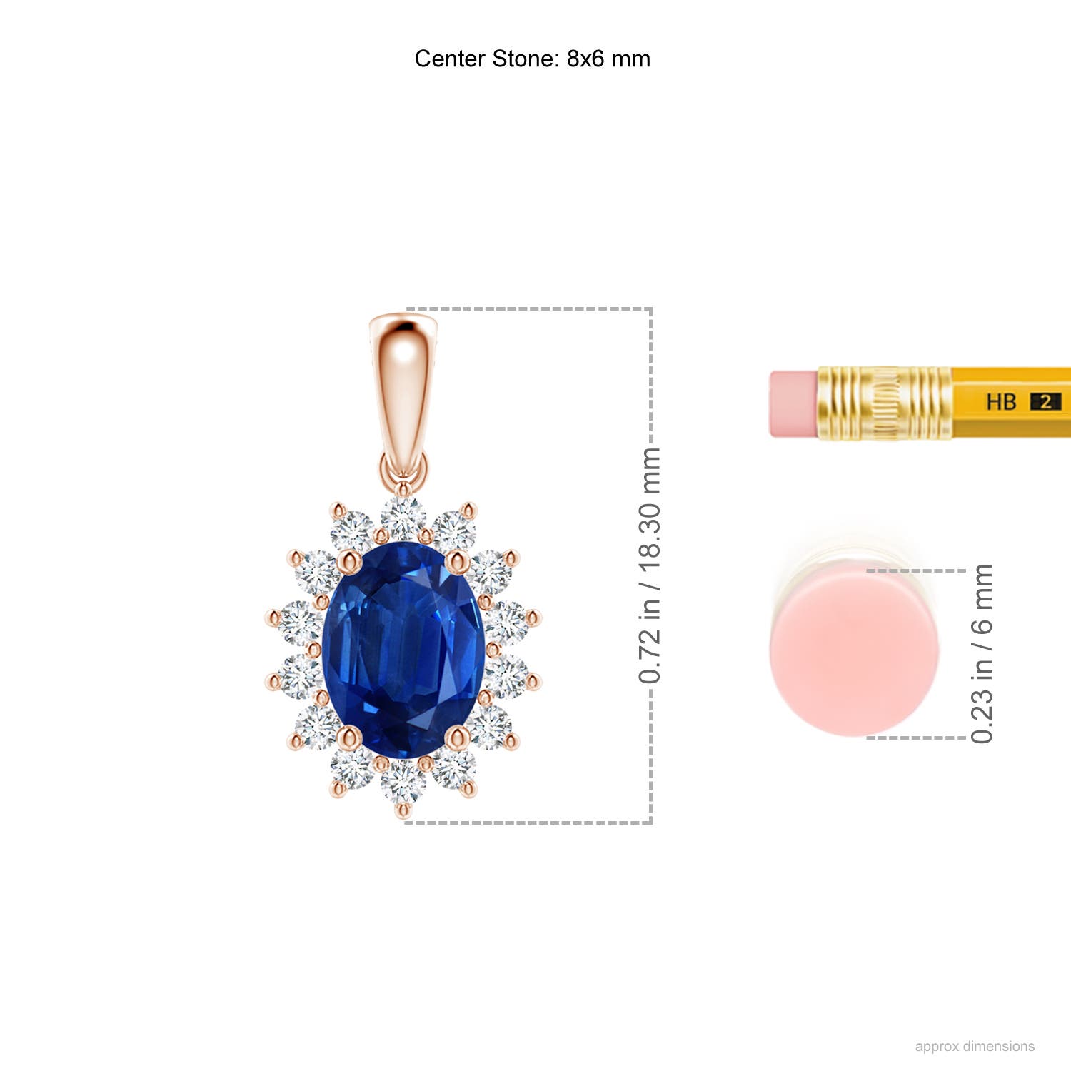 AAA - Blue Sapphire / 1.84 CT / 14 KT Rose Gold