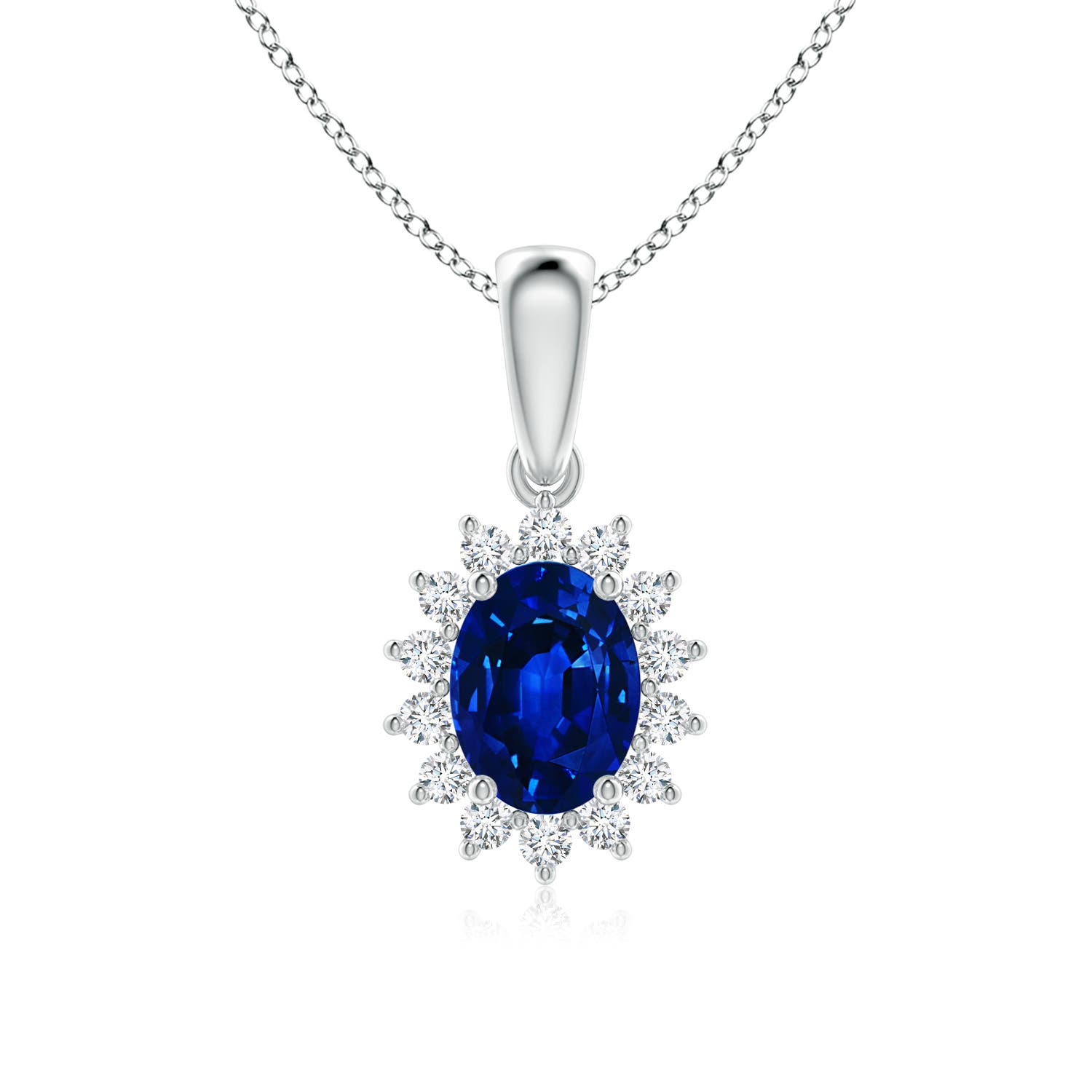 AAAA - Blue Sapphire / 1.84 CT / 14 KT White Gold