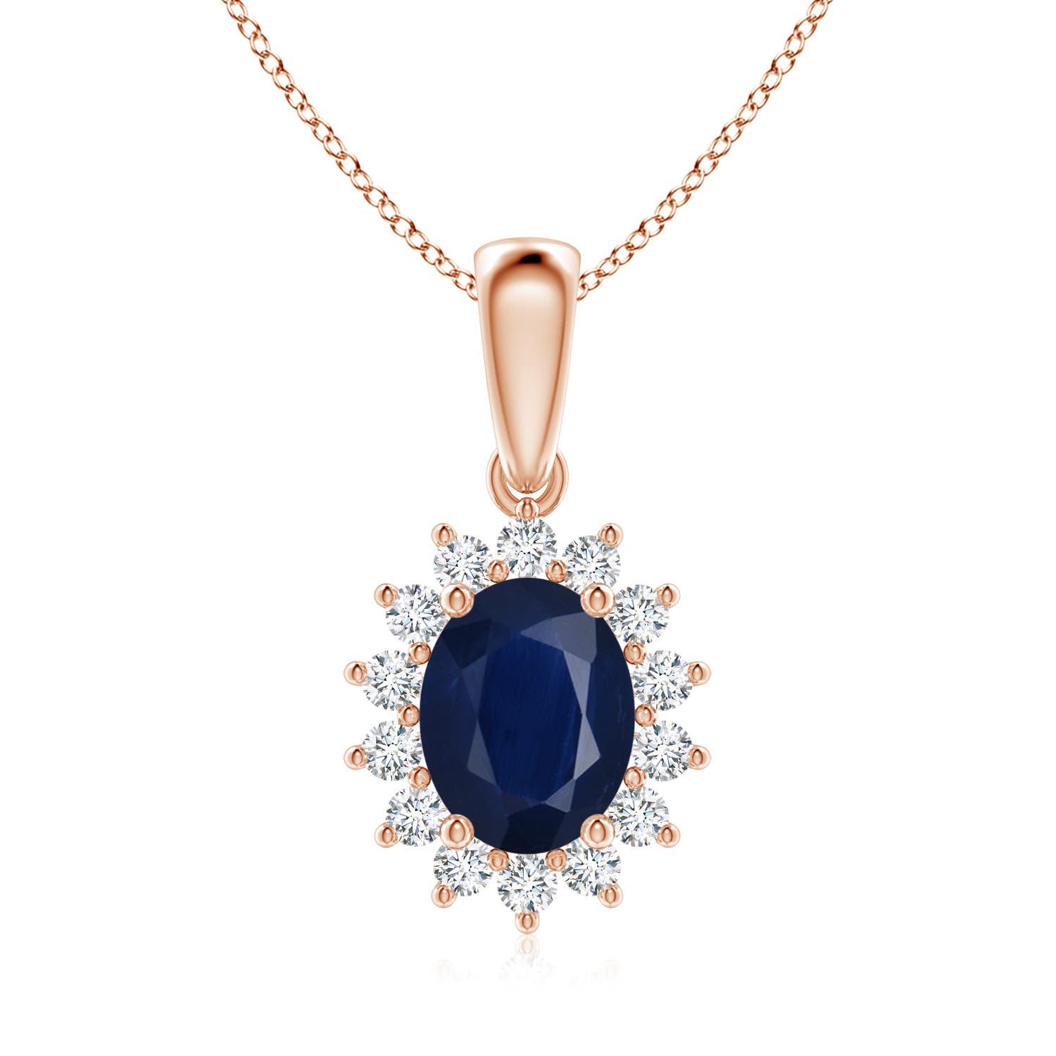 A - Blue Sapphire / 2.49 CT / 14 KT Rose Gold