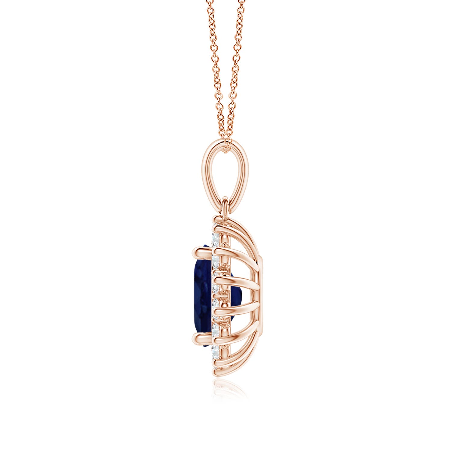 A - Blue Sapphire / 2.49 CT / 14 KT Rose Gold