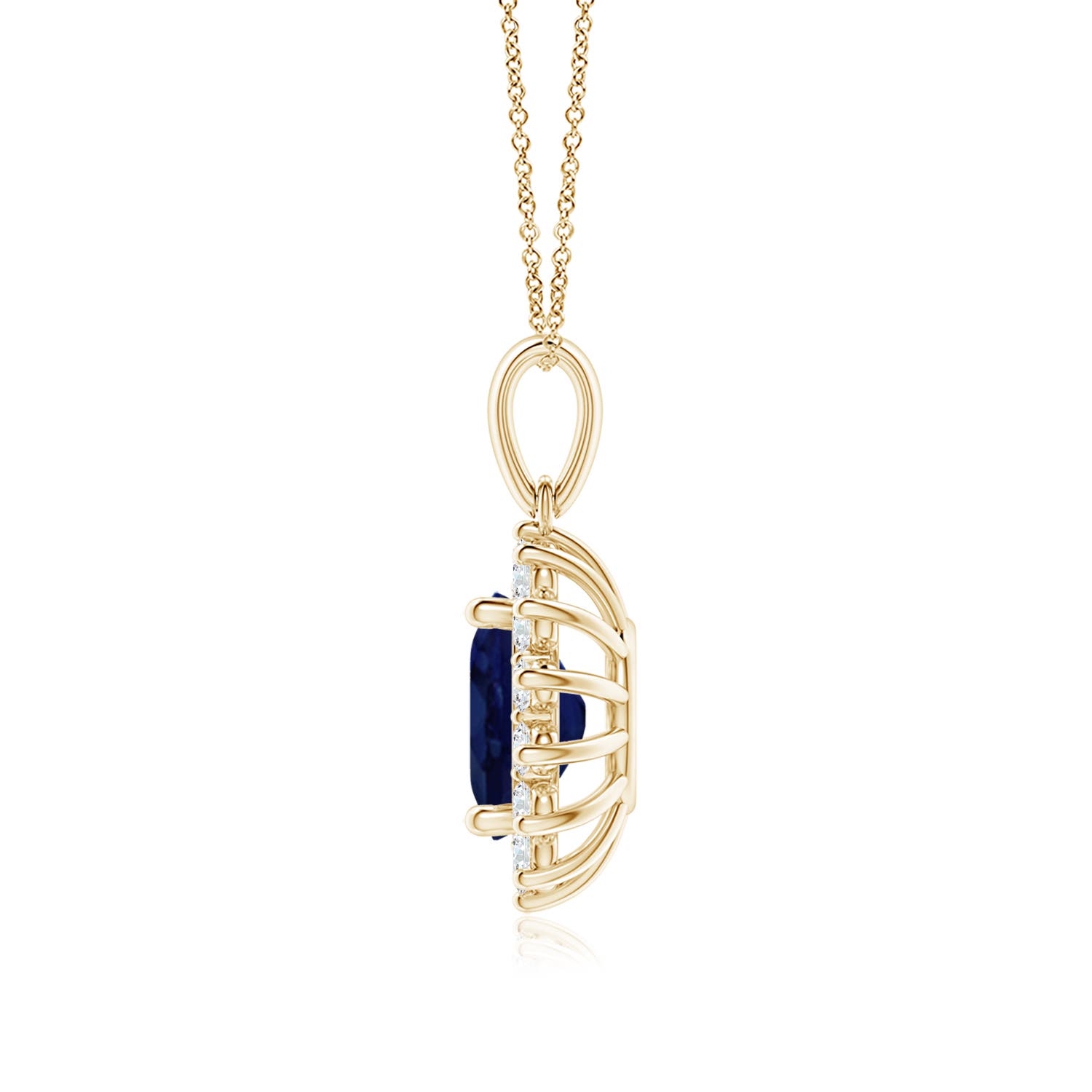 A - Blue Sapphire / 2.49 CT / 14 KT Yellow Gold