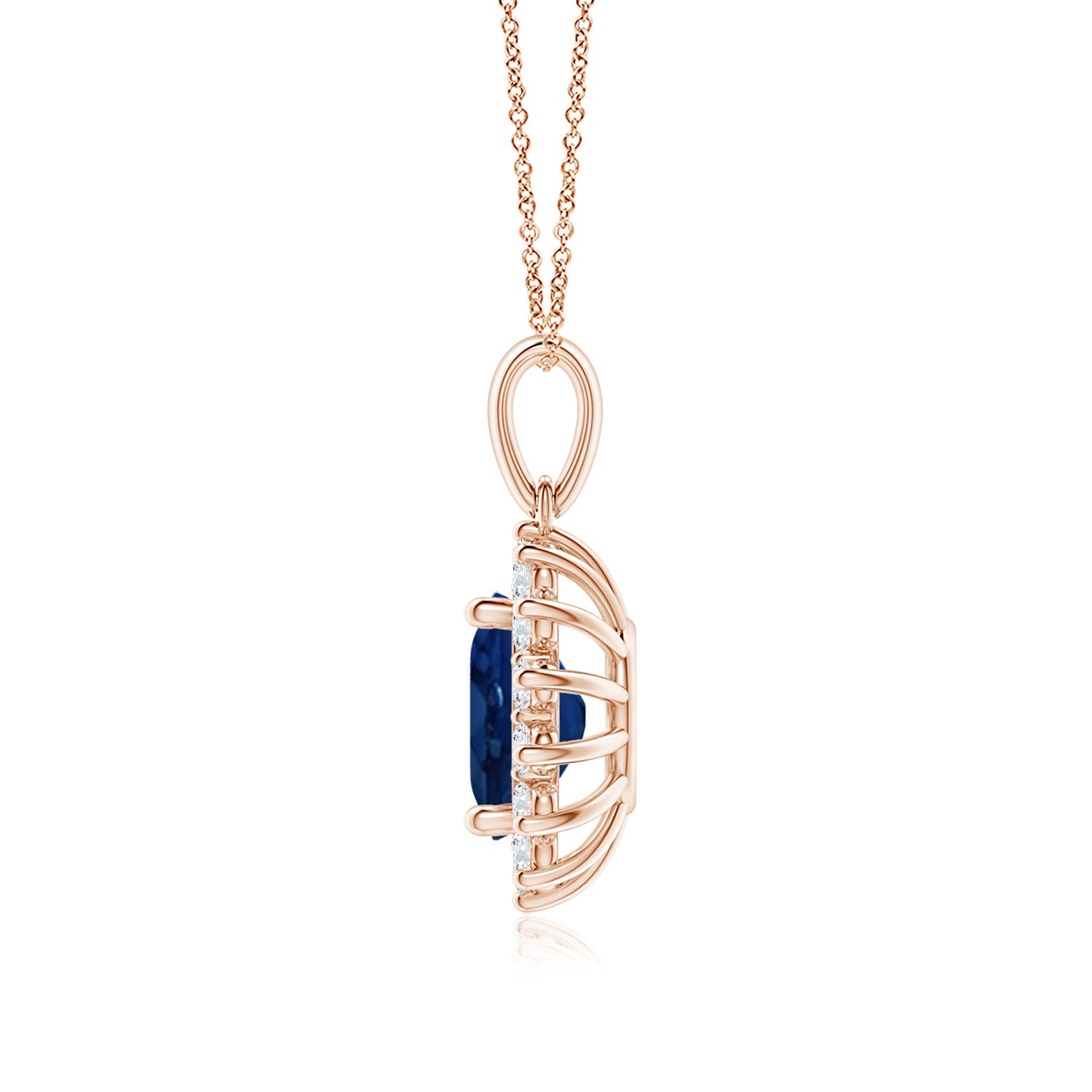 AA - Blue Sapphire / 2.49 CT / 14 KT Rose Gold