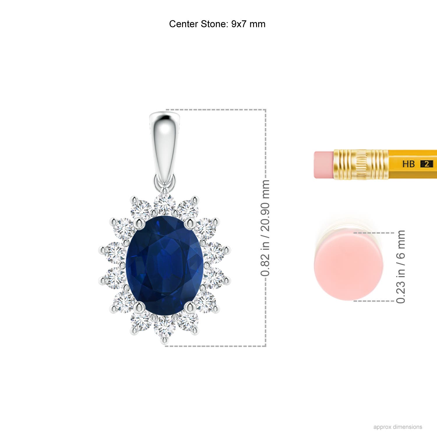 AA - Blue Sapphire / 2.49 CT / 14 KT White Gold