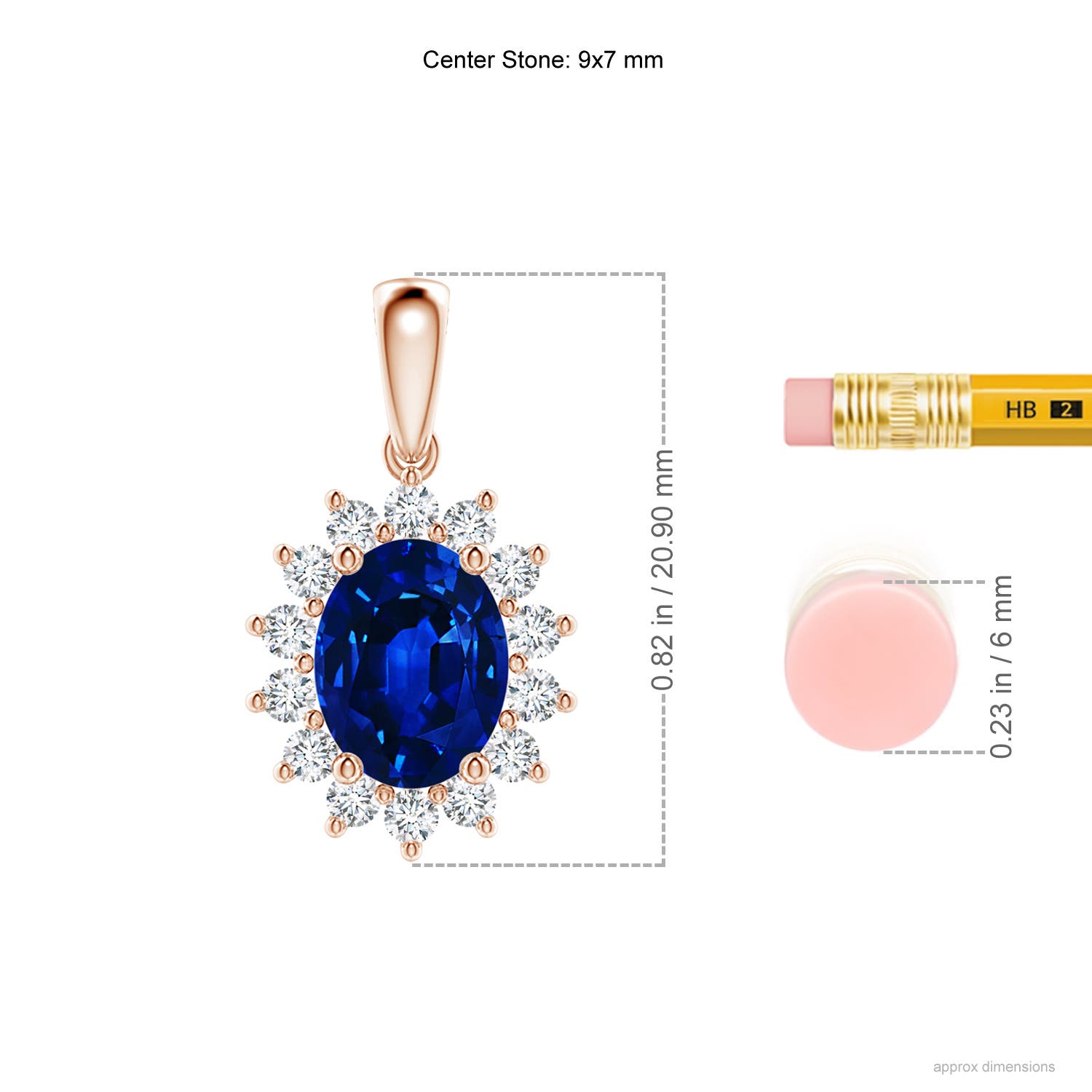 AAAA - Blue Sapphire / 2.49 CT / 14 KT Rose Gold