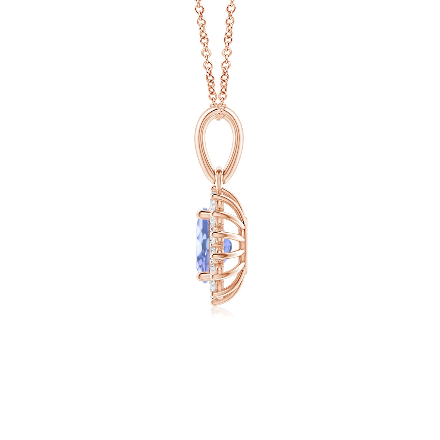 A - Tanzanite / 0.59 CT / 14 KT Rose Gold