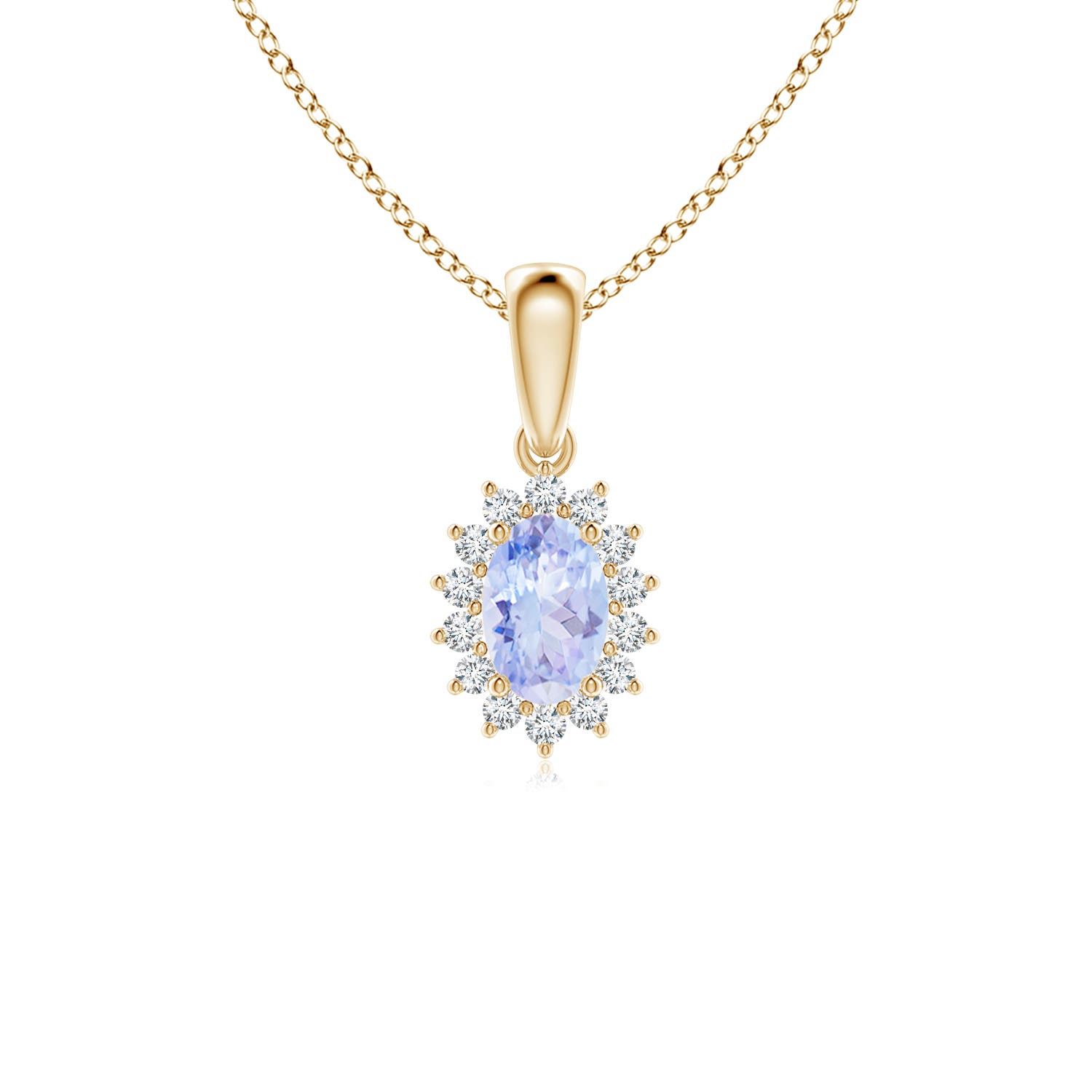 A - Tanzanite / 0.59 CT / 14 KT Yellow Gold