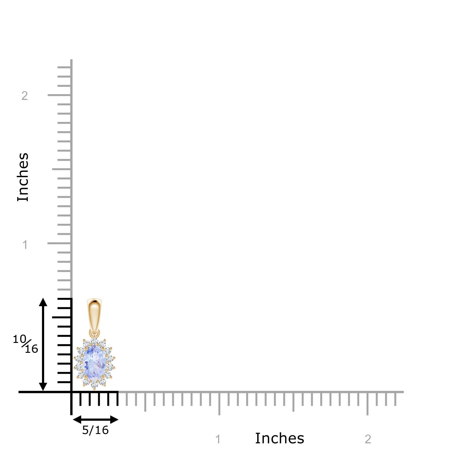 A - Tanzanite / 0.59 CT / 14 KT Yellow Gold