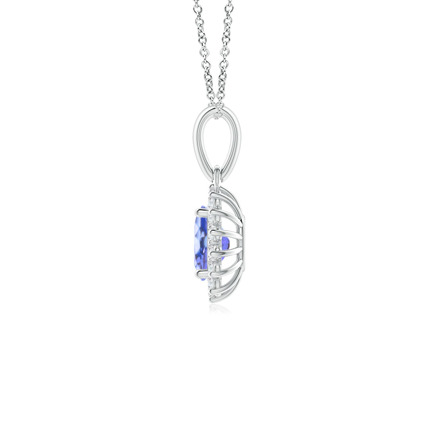 AA - Tanzanite / 0.59 CT / 14 KT White Gold