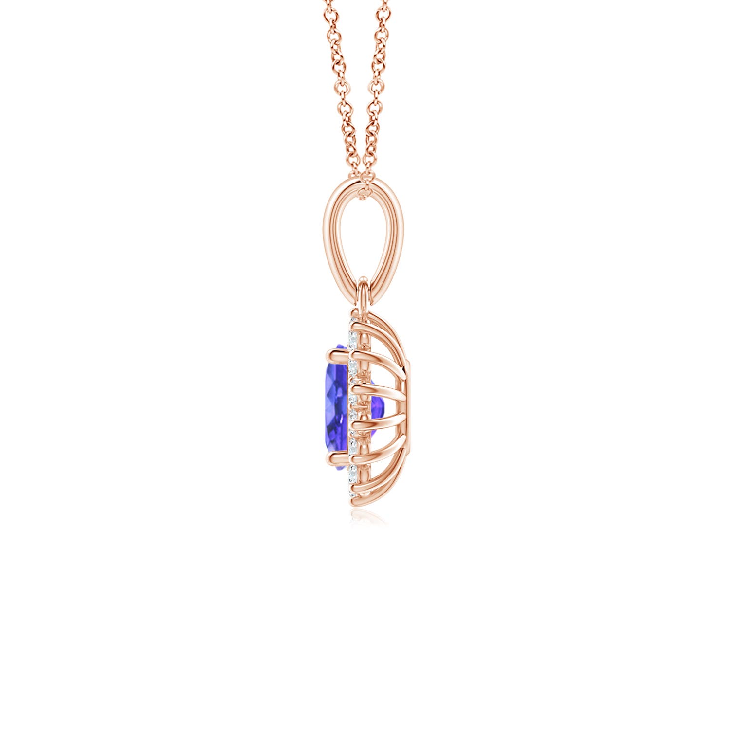 AAA - Tanzanite / 0.59 CT / 14 KT Rose Gold