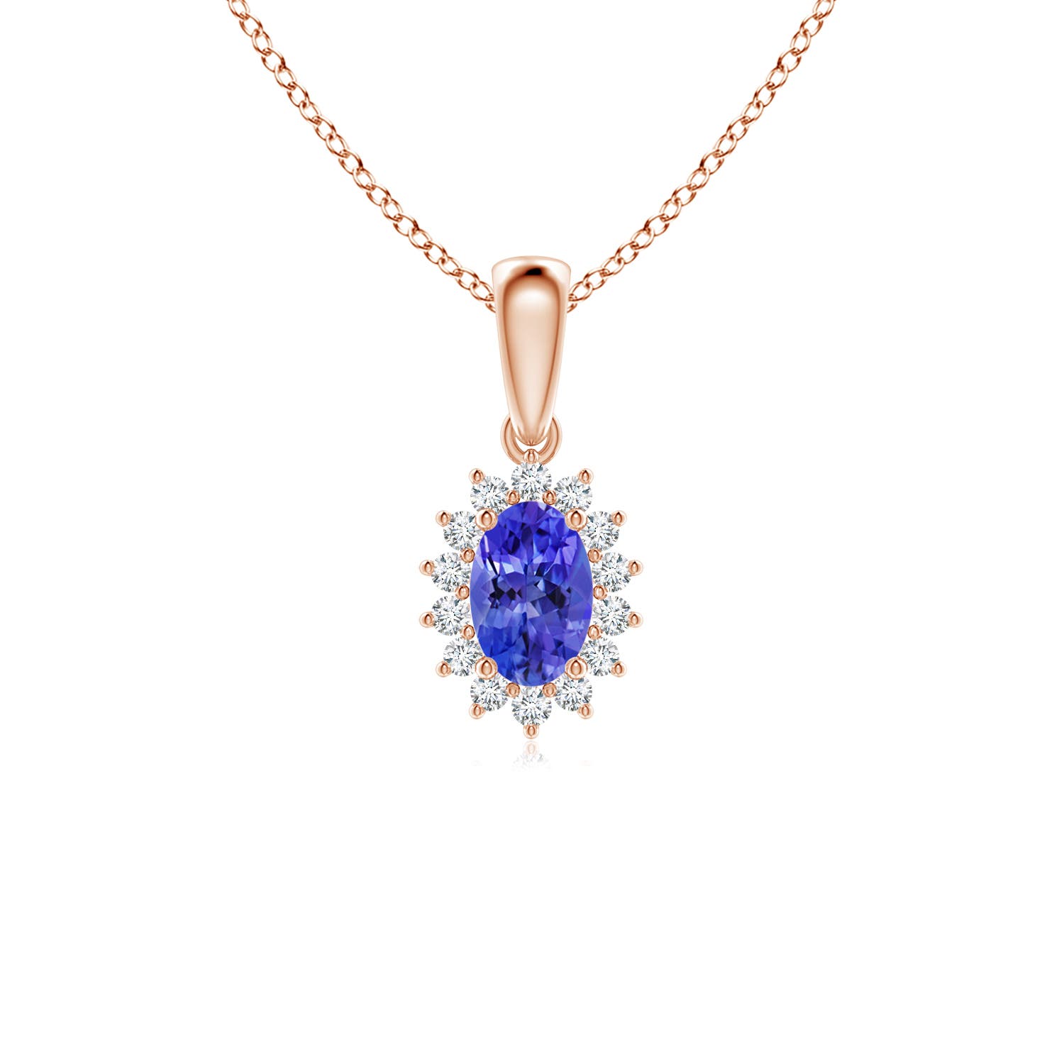 AAAA - Tanzanite / 0.59 CT / 14 KT Rose Gold