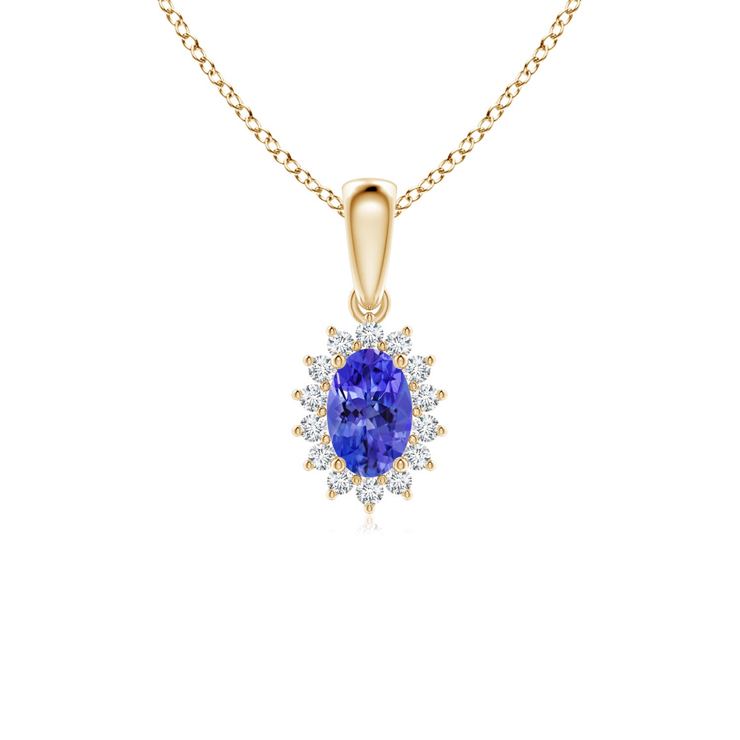 AAAA - Tanzanite / 0.59 CT / 14 KT Yellow Gold