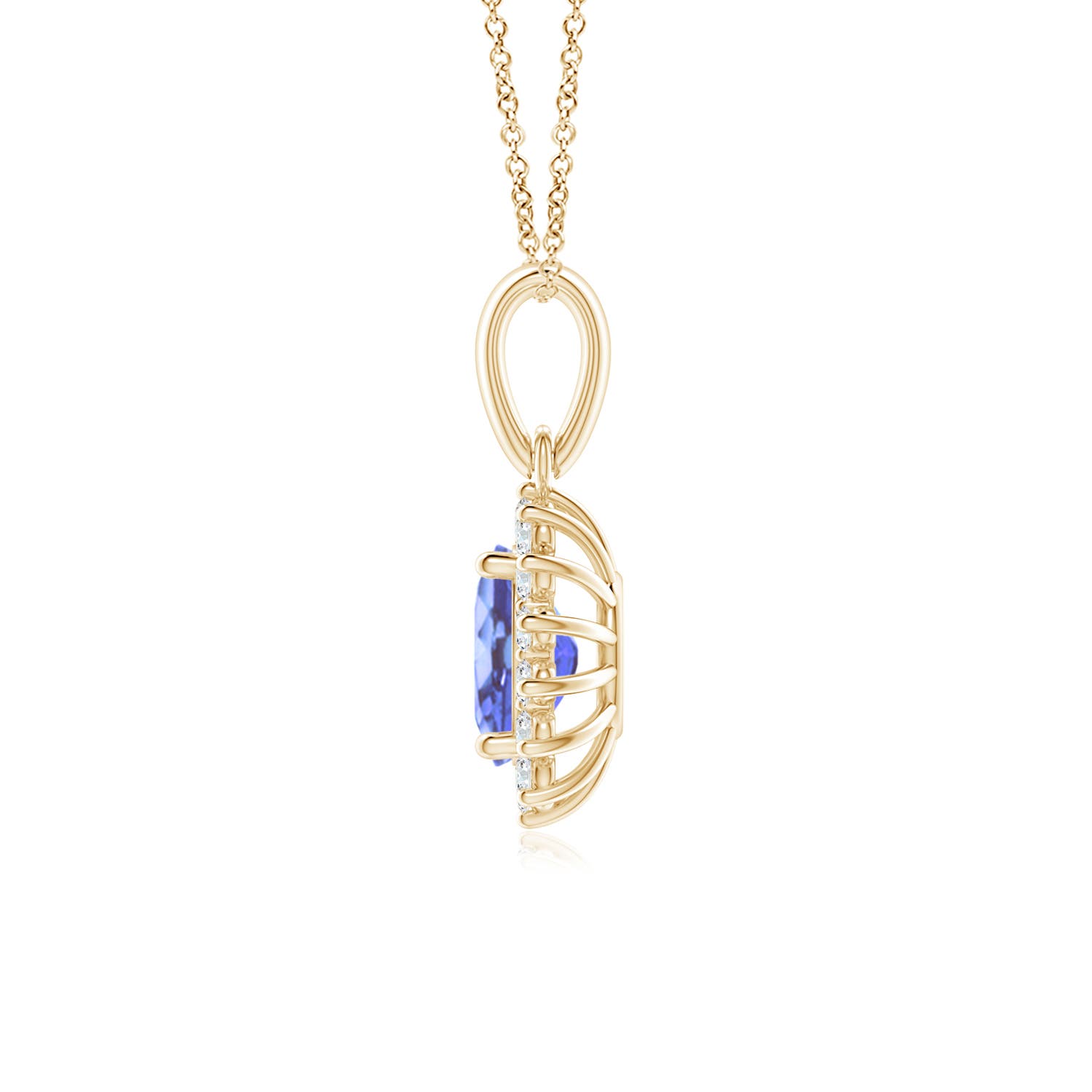 A - Tanzanite / 1 CT / 14 KT Yellow Gold