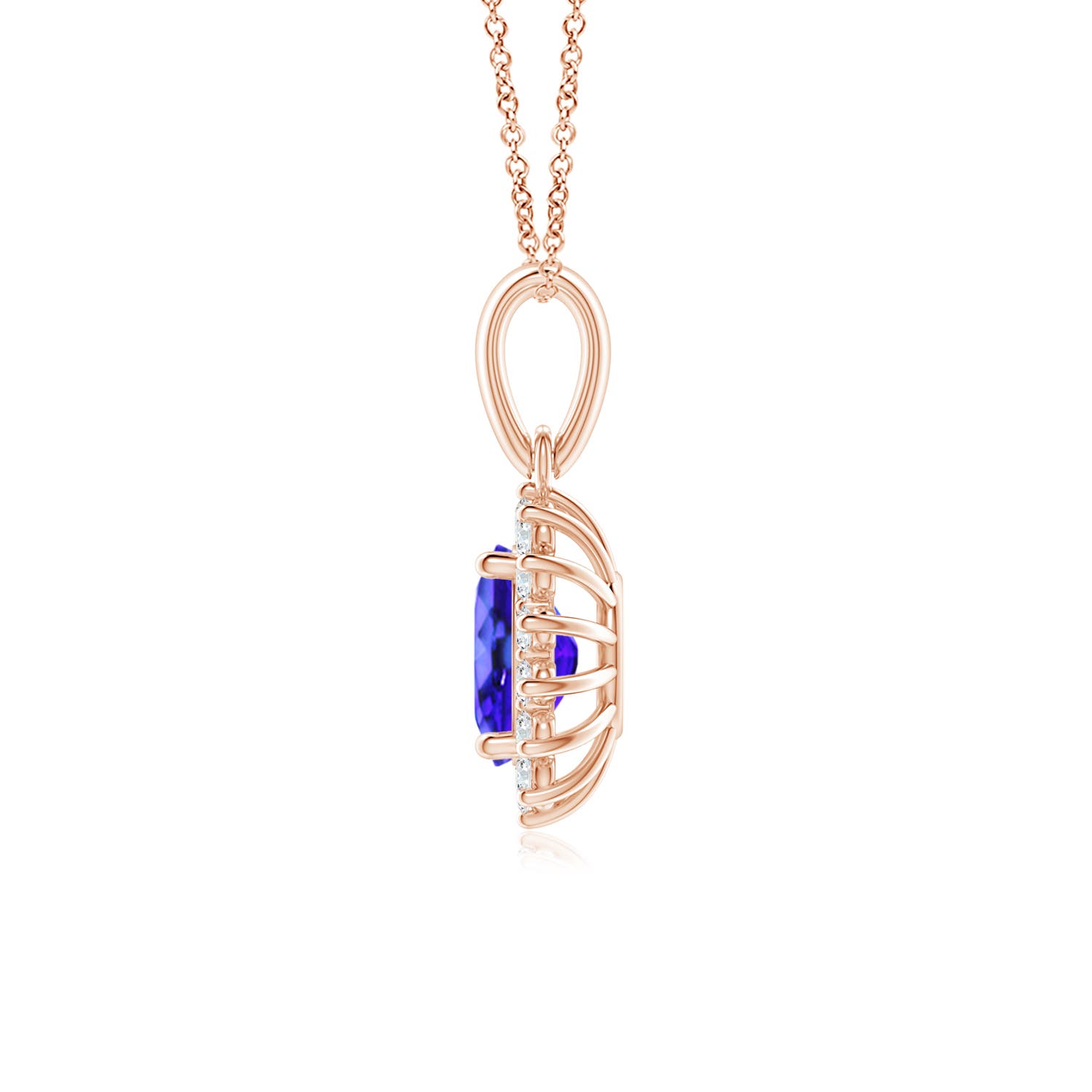 AAA - Tanzanite / 1 CT / 14 KT Rose Gold