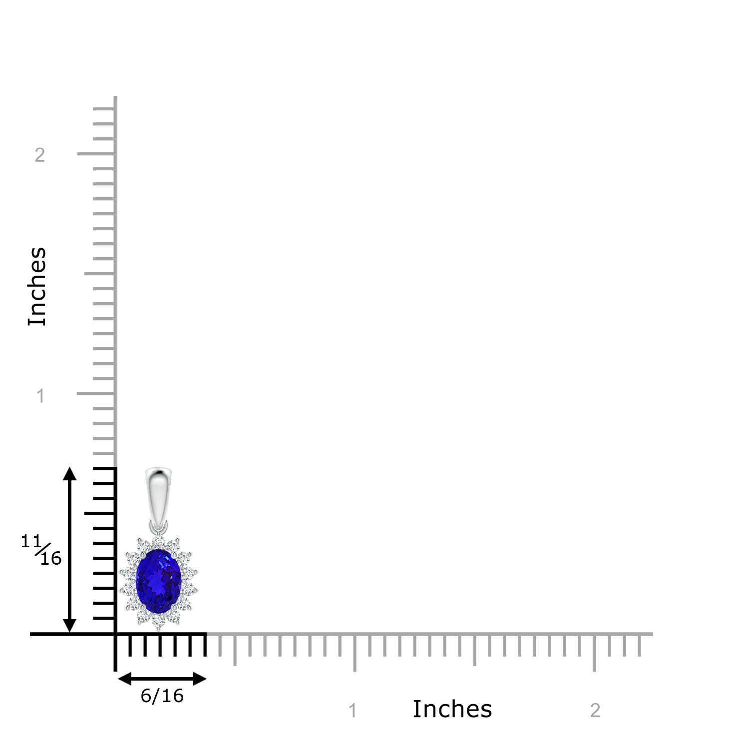 AAAA - Tanzanite / 1 CT / 14 KT White Gold