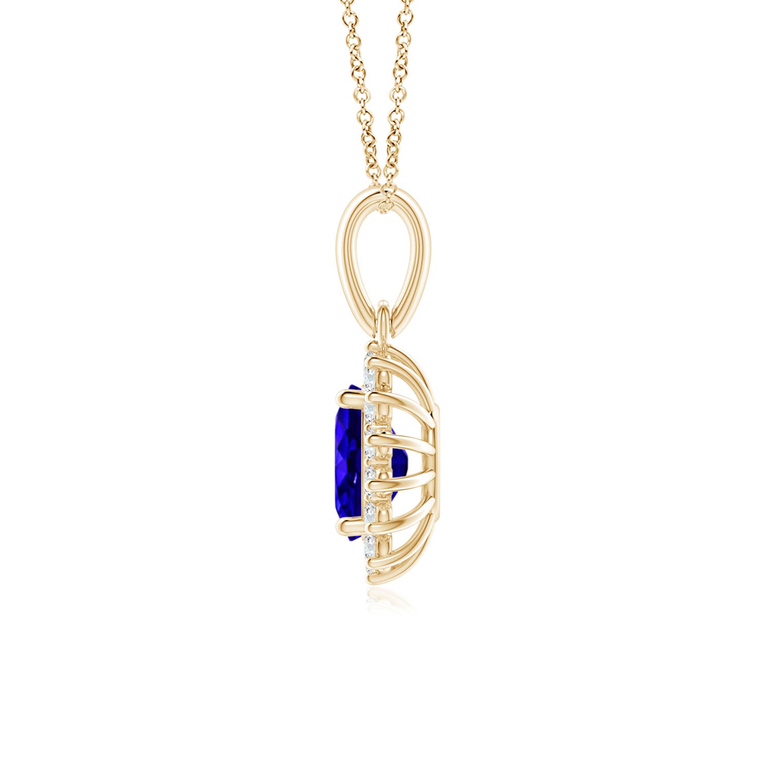 AAAA - Tanzanite / 1 CT / 14 KT Yellow Gold