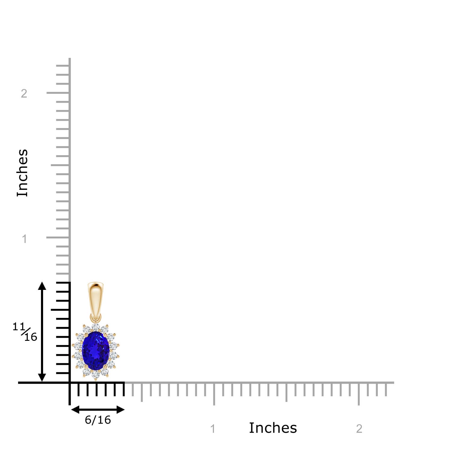 AAAA - Tanzanite / 1 CT / 14 KT Yellow Gold