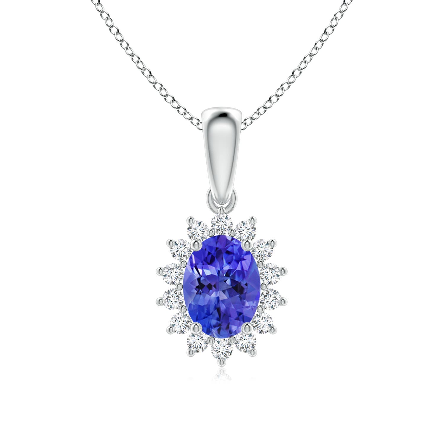 AAA - Tanzanite / 1.54 CT / 14 KT White Gold