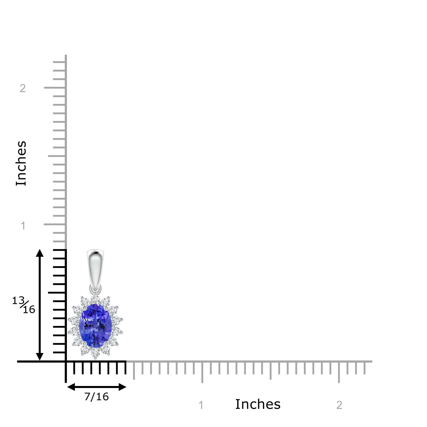 AAA - Tanzanite / 1.54 CT / 14 KT White Gold