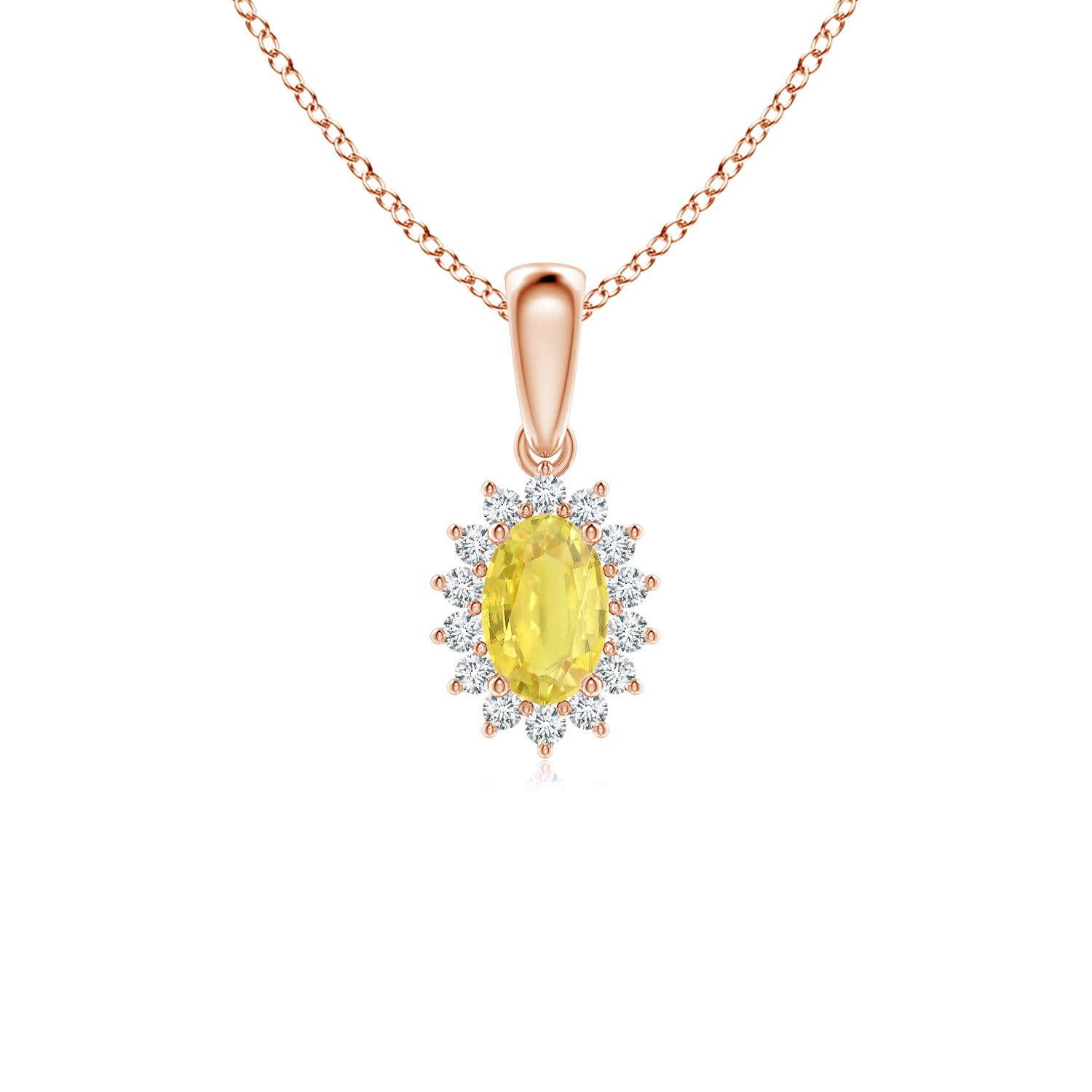 A - Yellow Sapphire / 0.8 CT / 14 KT Rose Gold