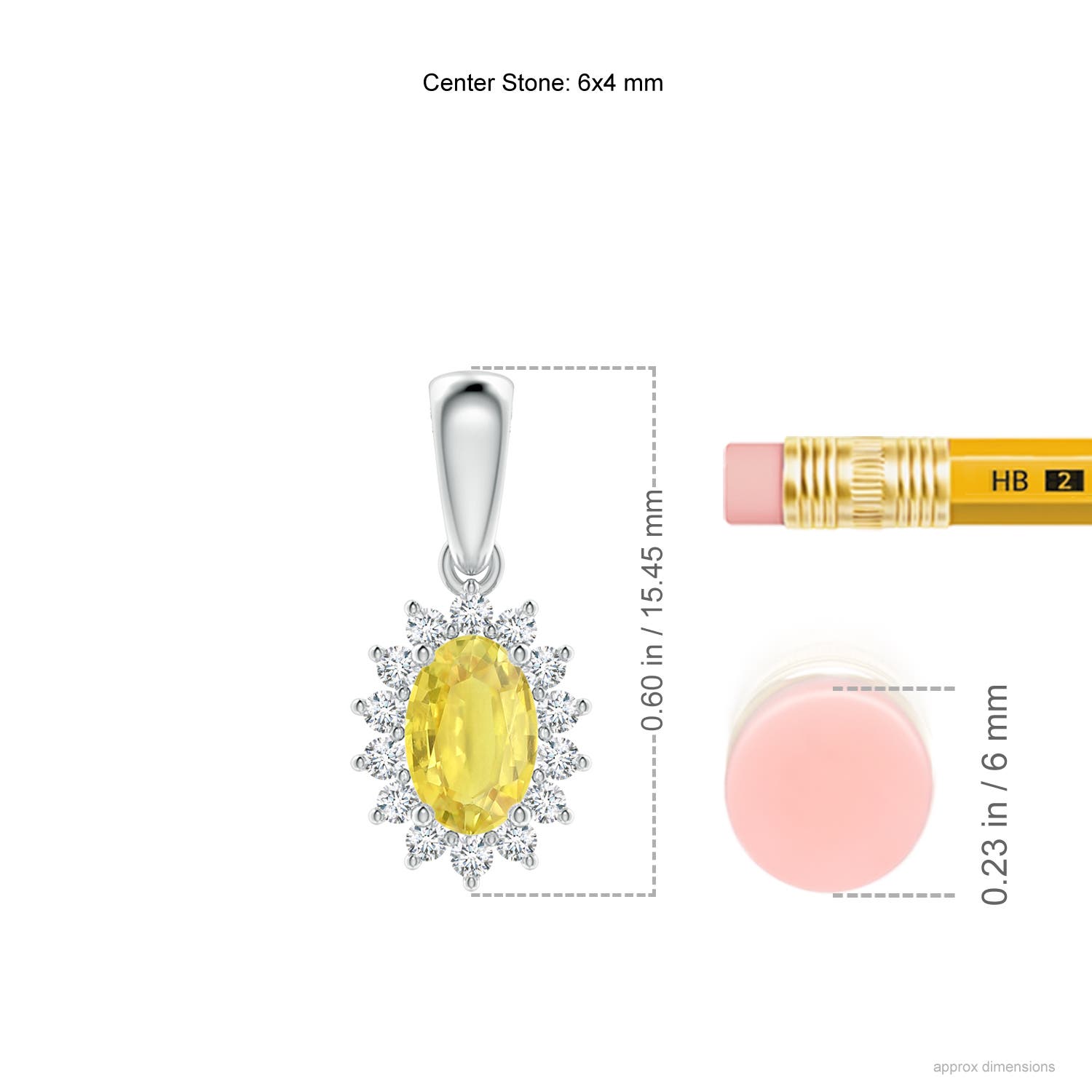 A - Yellow Sapphire / 0.8 CT / 14 KT White Gold