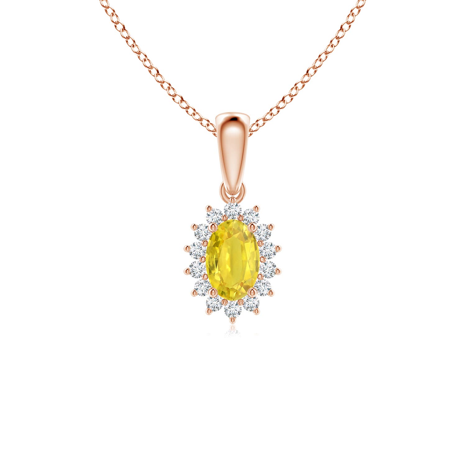 AA - Yellow Sapphire / 0.8 CT / 14 KT Rose Gold