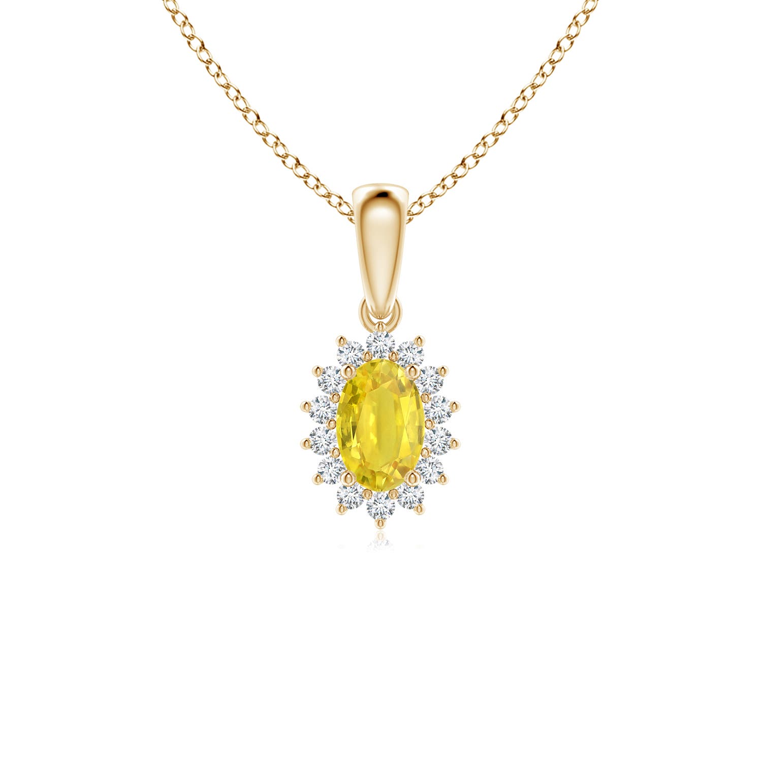 AA - Yellow Sapphire / 0.8 CT / 14 KT Yellow Gold