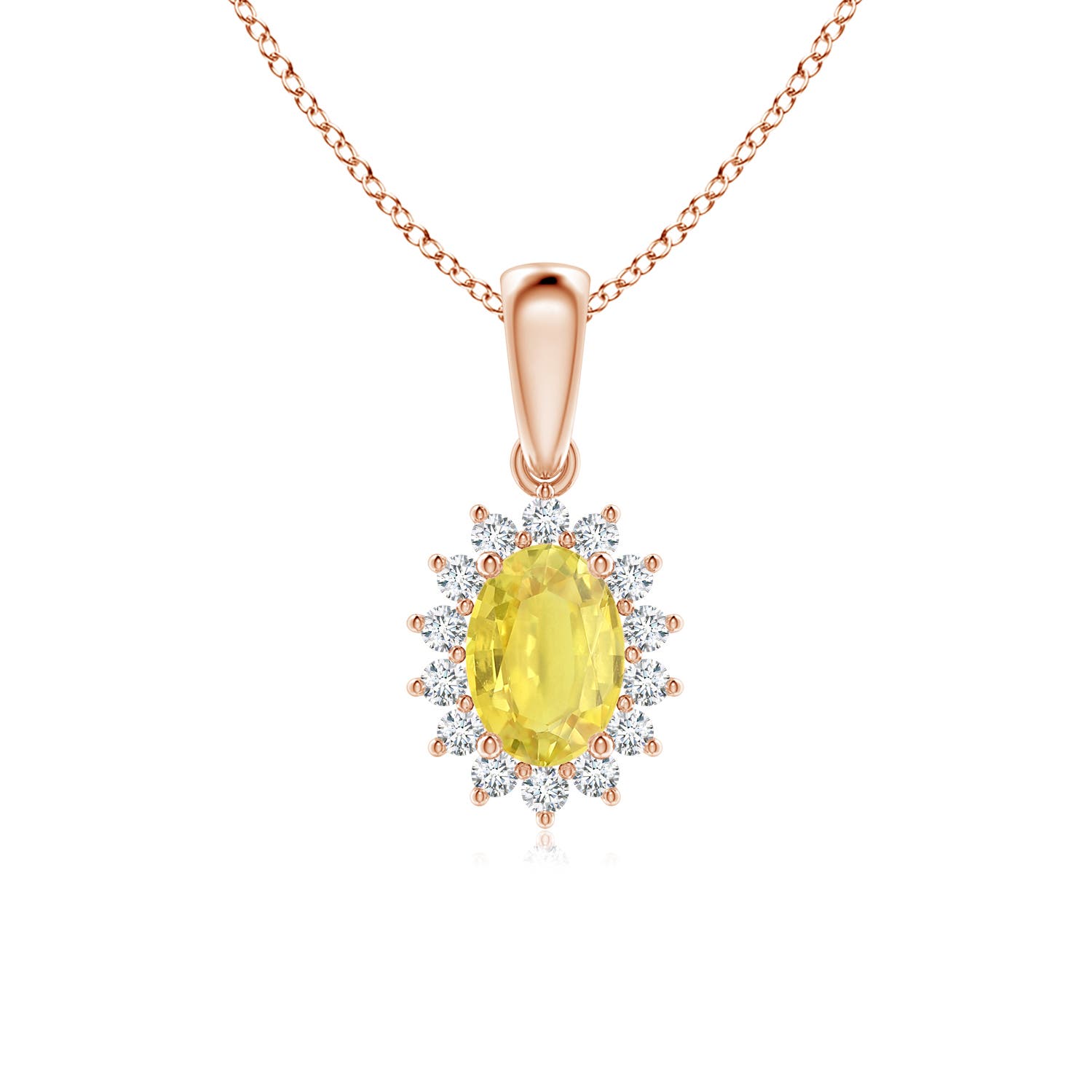 A - Yellow Sapphire / 1.2 CT / 14 KT Rose Gold