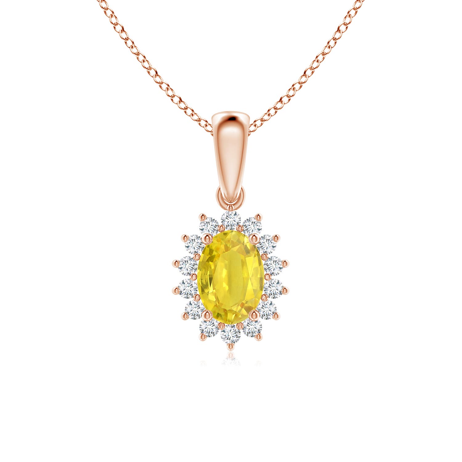 AA - Yellow Sapphire / 1.2 CT / 14 KT Rose Gold