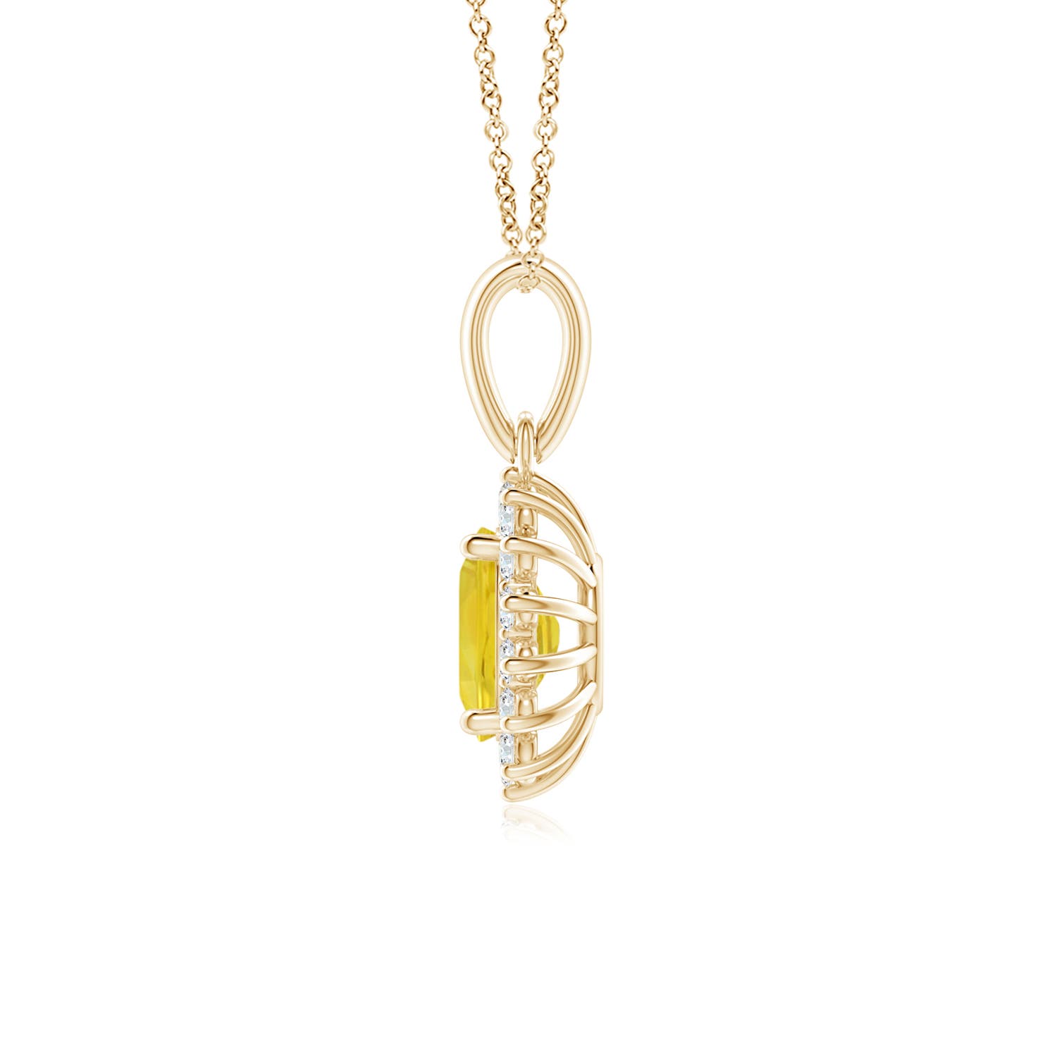 AA - Yellow Sapphire / 1.2 CT / 14 KT Yellow Gold