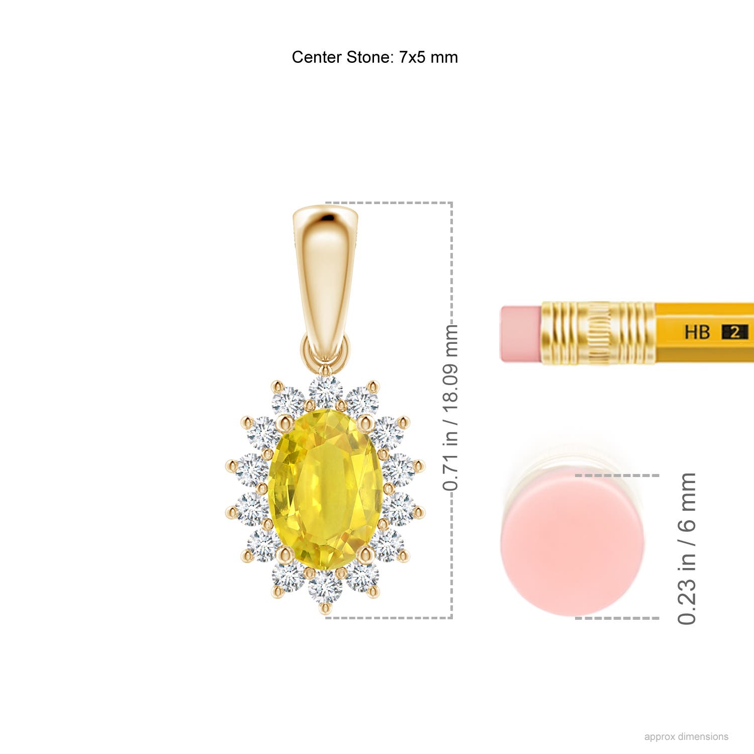 AA - Yellow Sapphire / 1.2 CT / 14 KT Yellow Gold