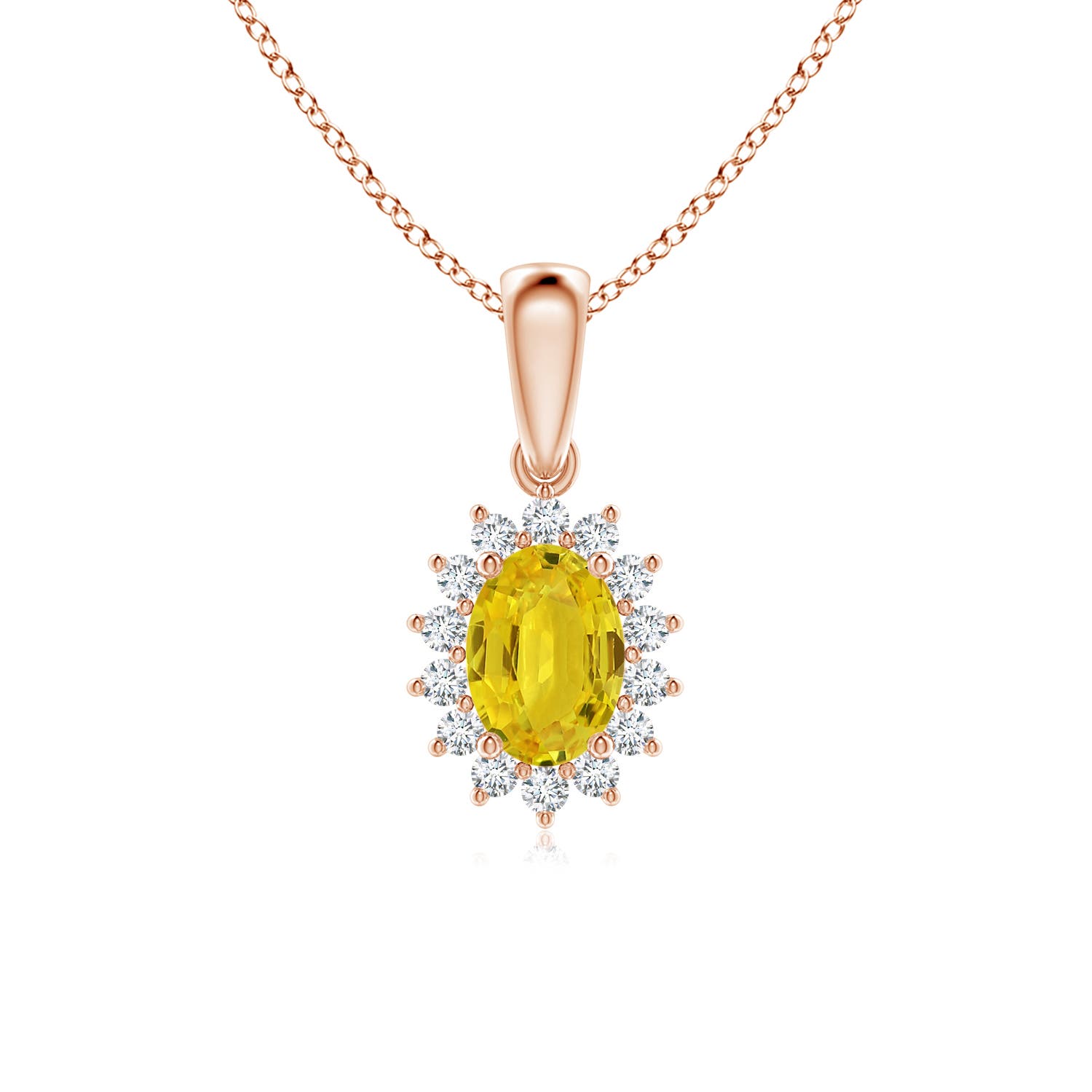 AAA - Yellow Sapphire / 1.2 CT / 14 KT Rose Gold