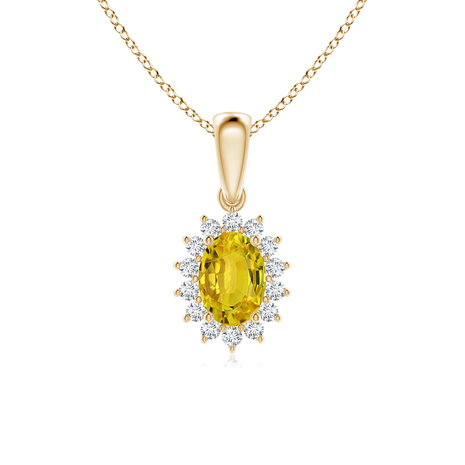 AAAA - Yellow Sapphire / 1.2 CT / 14 KT Yellow Gold