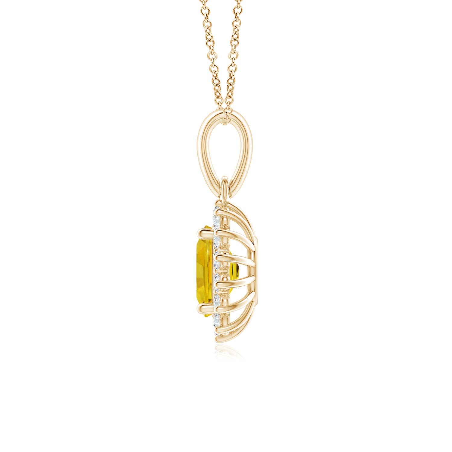 AAAA - Yellow Sapphire / 1.2 CT / 14 KT Yellow Gold