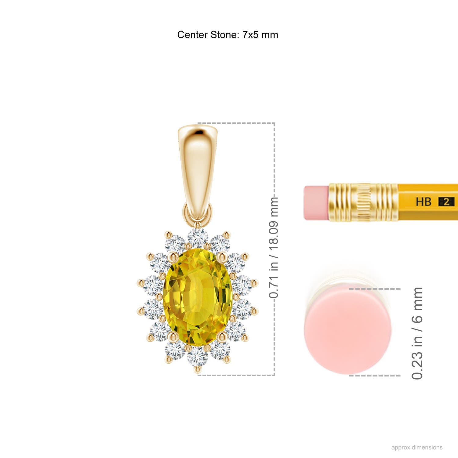 AAAA - Yellow Sapphire / 1.2 CT / 14 KT Yellow Gold