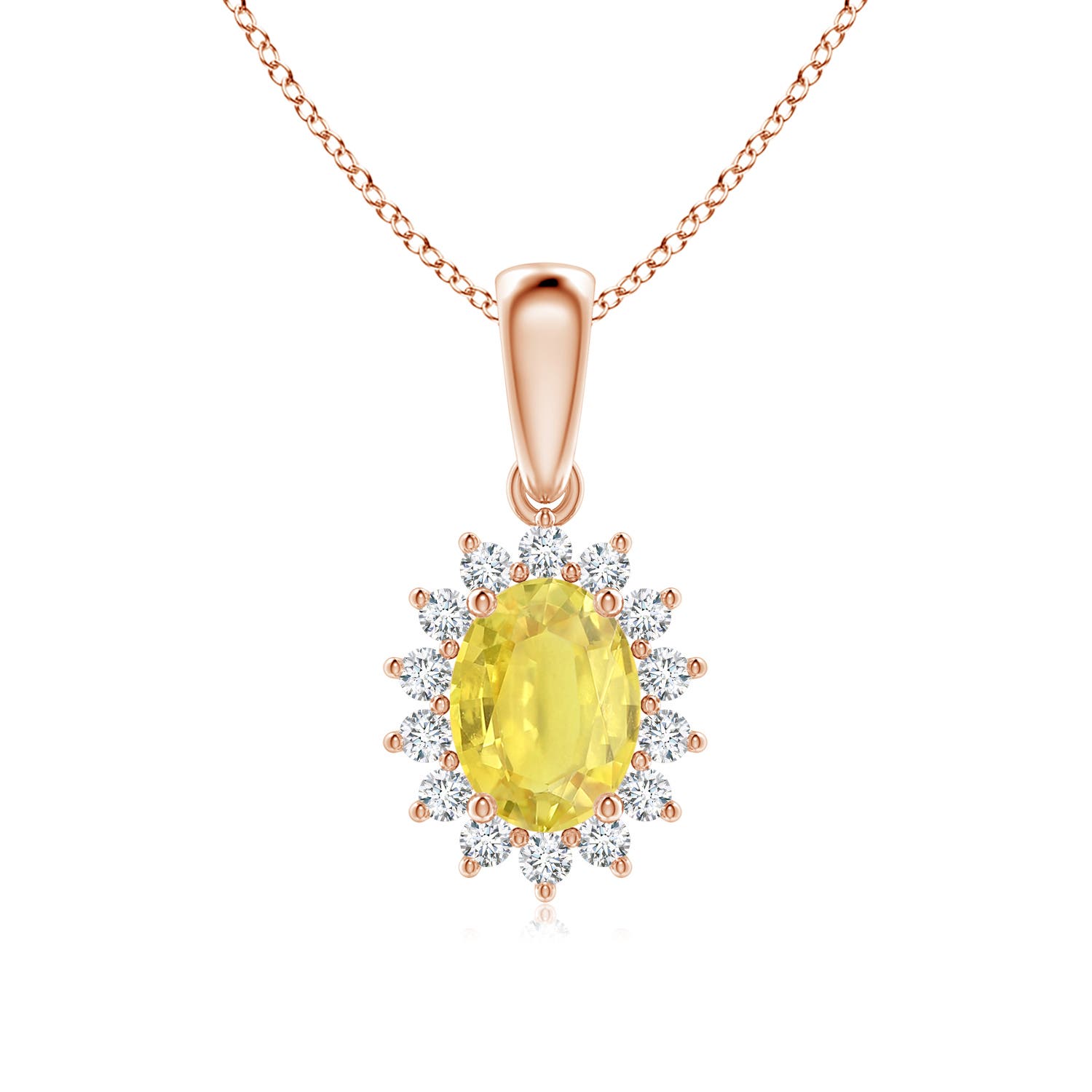 A - Yellow Sapphire / 1.79 CT / 14 KT Rose Gold