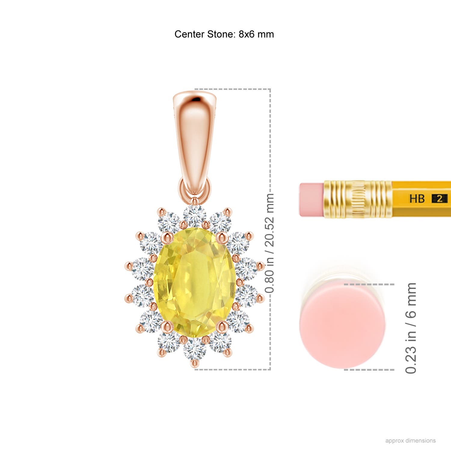 A - Yellow Sapphire / 1.79 CT / 14 KT Rose Gold