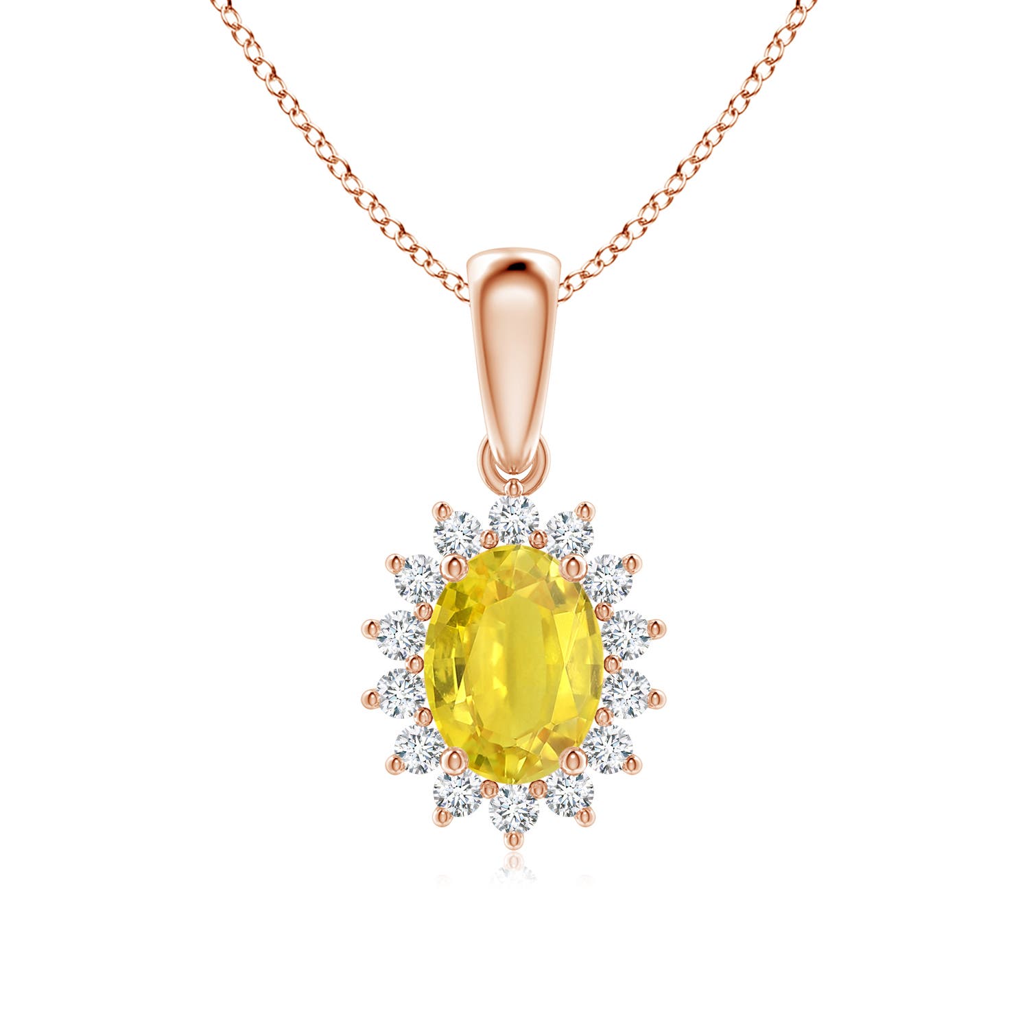 AA - Yellow Sapphire / 1.79 CT / 14 KT Rose Gold