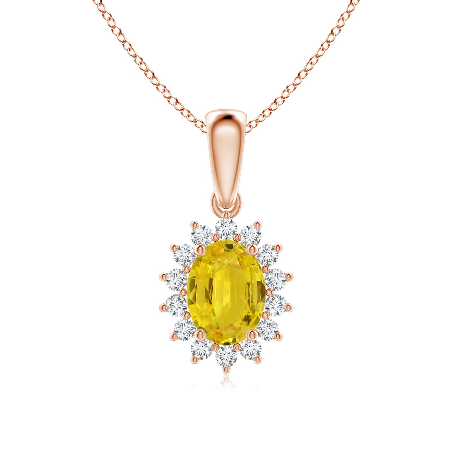 AAA - Yellow Sapphire / 1.79 CT / 14 KT Rose Gold