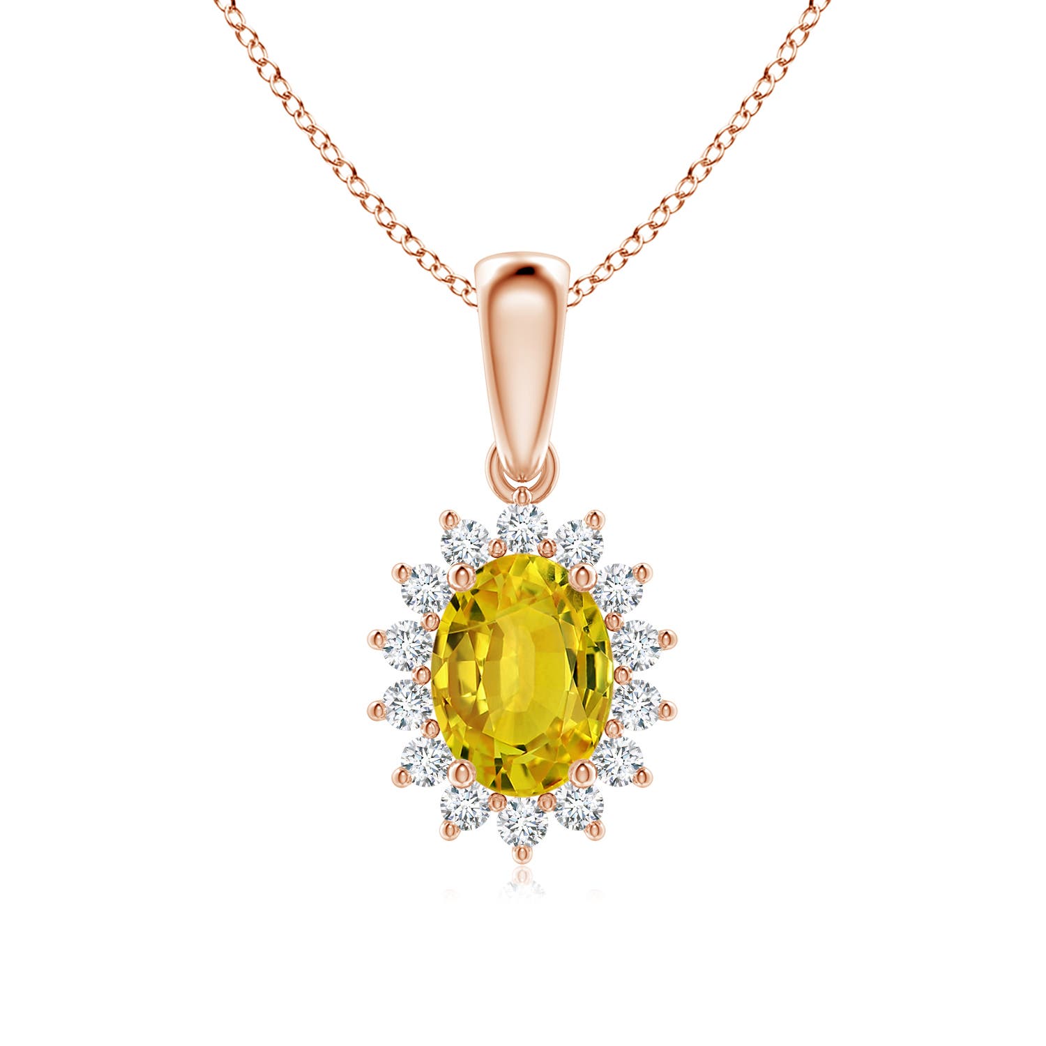 AAAA - Yellow Sapphire / 1.79 CT / 14 KT Rose Gold